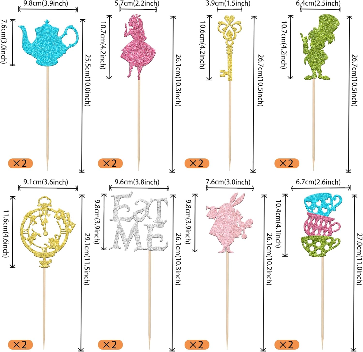 16PCS Magic Alice Centerpiece Sticks Floral Decor