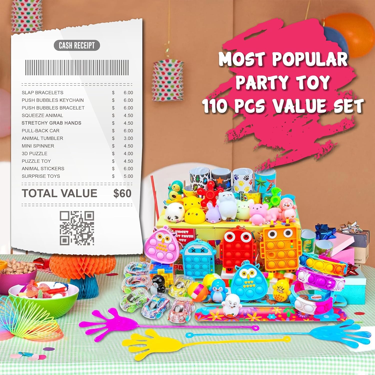 110 PCS Kids Party Favors Goodie Bag Fillers