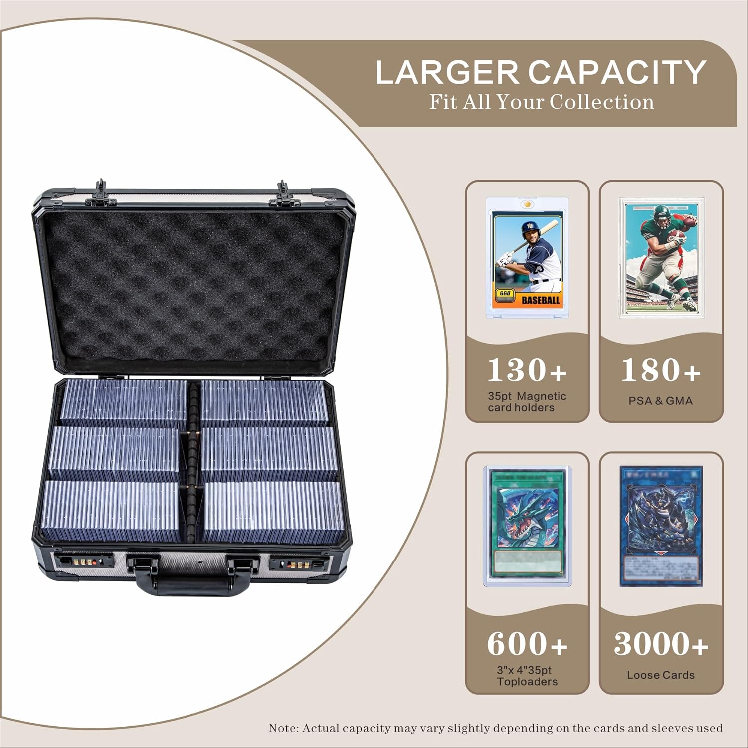 AIYEONE Toploaders Storage Box for 3 x 4 Rigid Cards