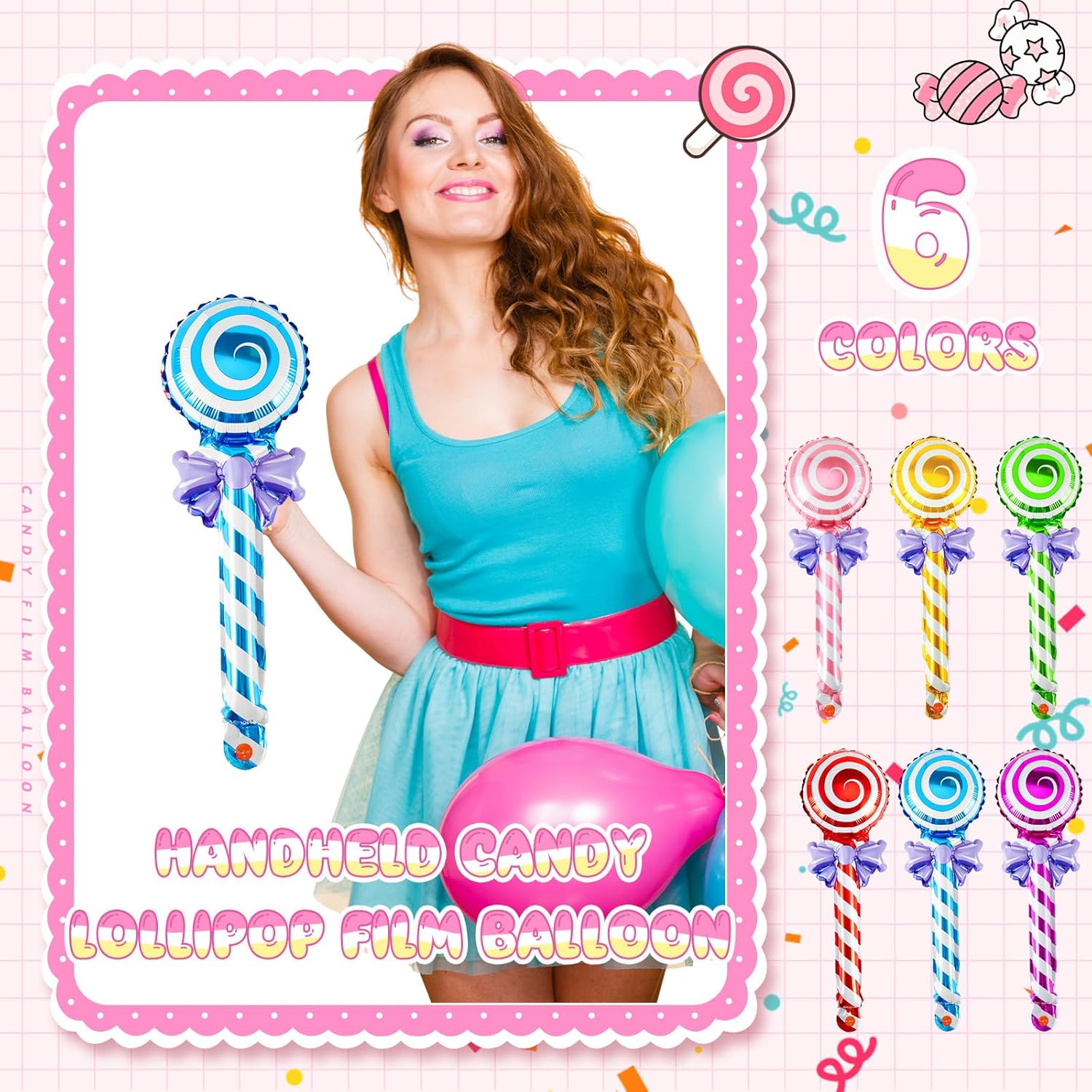 Gejoy 12 Pcs Foil Candy Balloons Party Decorations