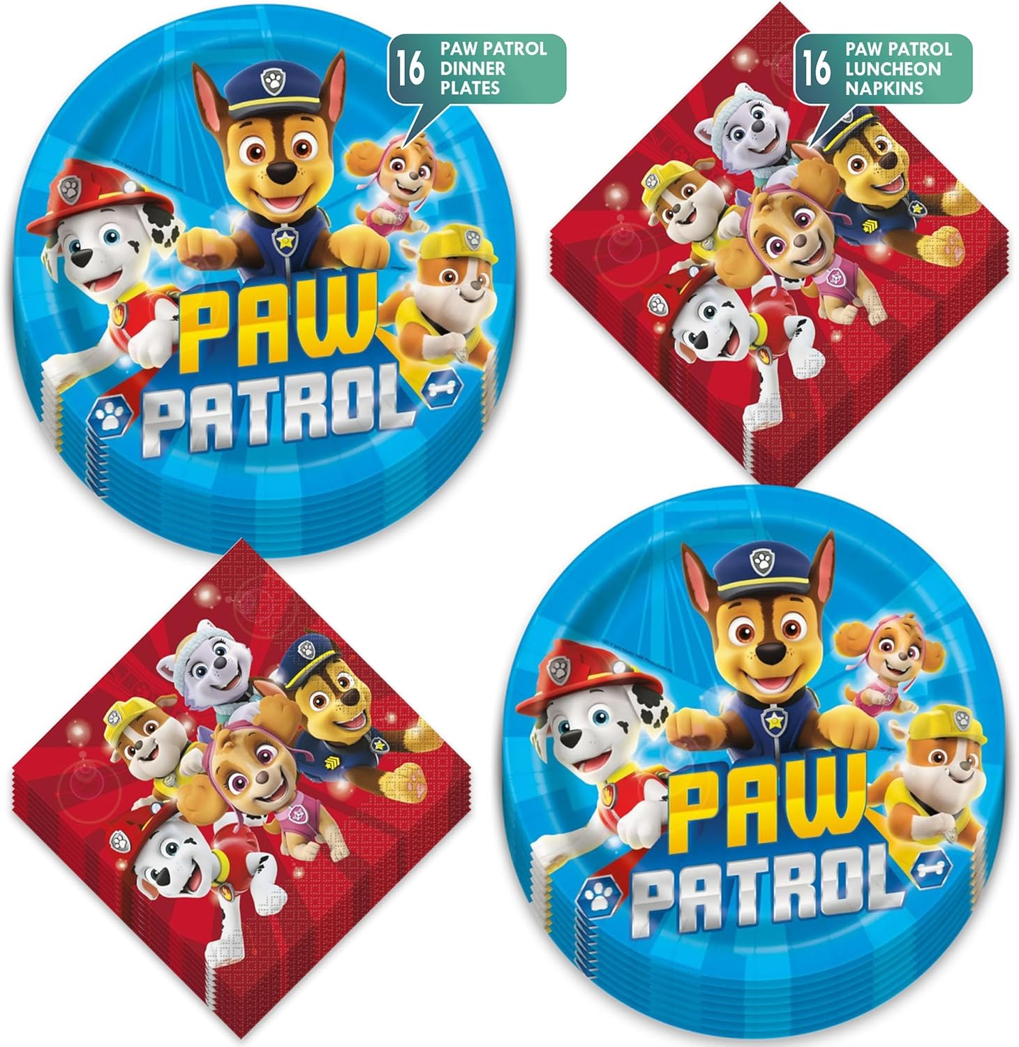 HOME HOOPLA Paw-Patrol Party Plates