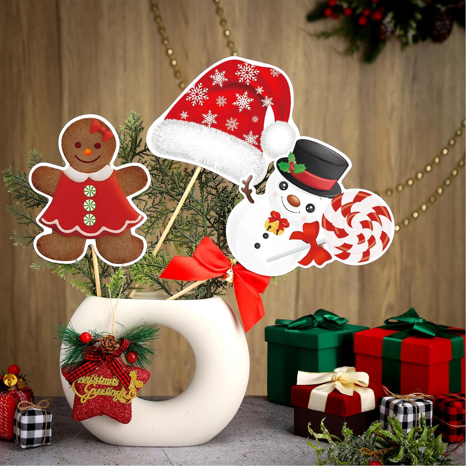 Soaoo 36 Pcs Christmas Vase Filler Sticks Decorations