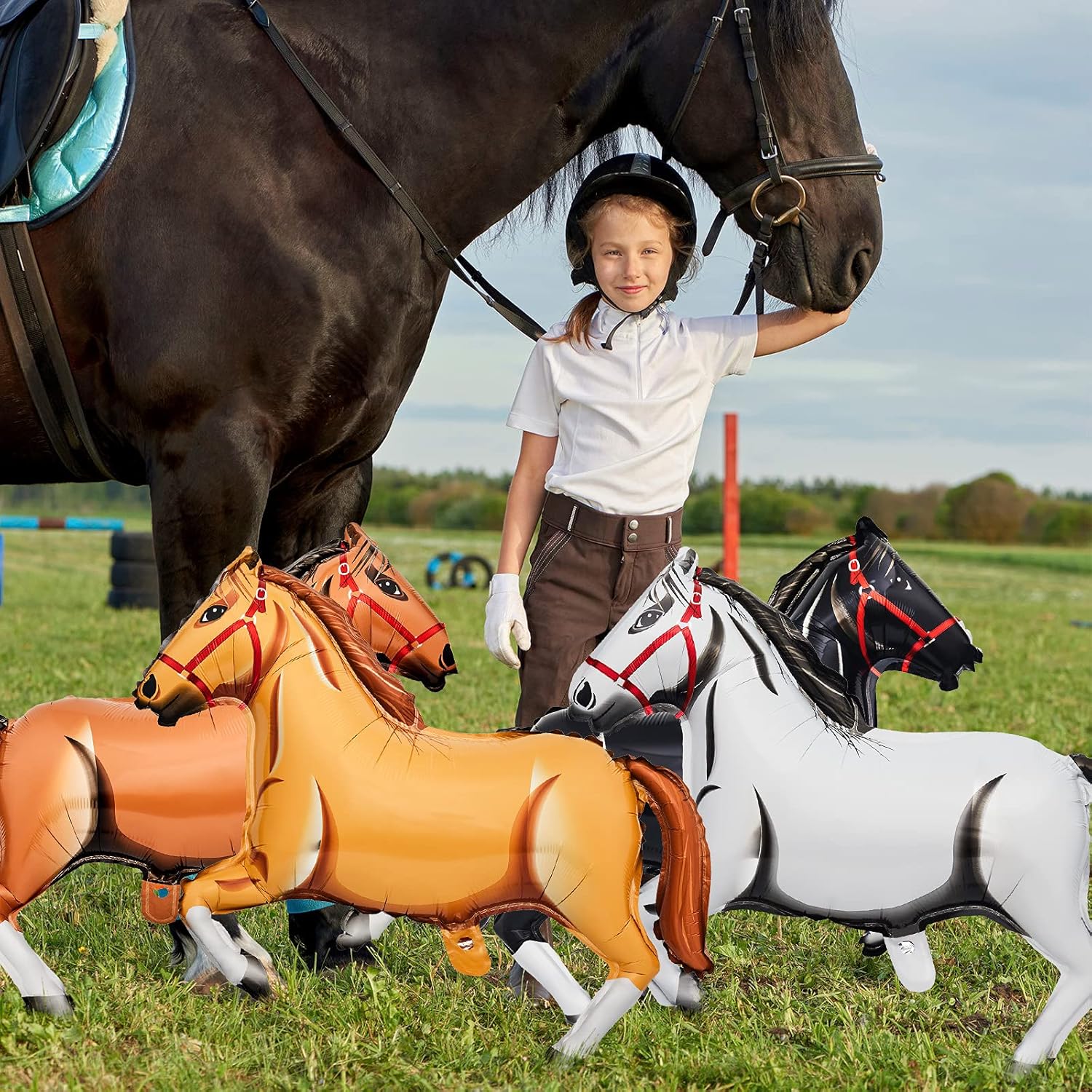 8 Piece 30 Inch Horse Balloon Party Decoration