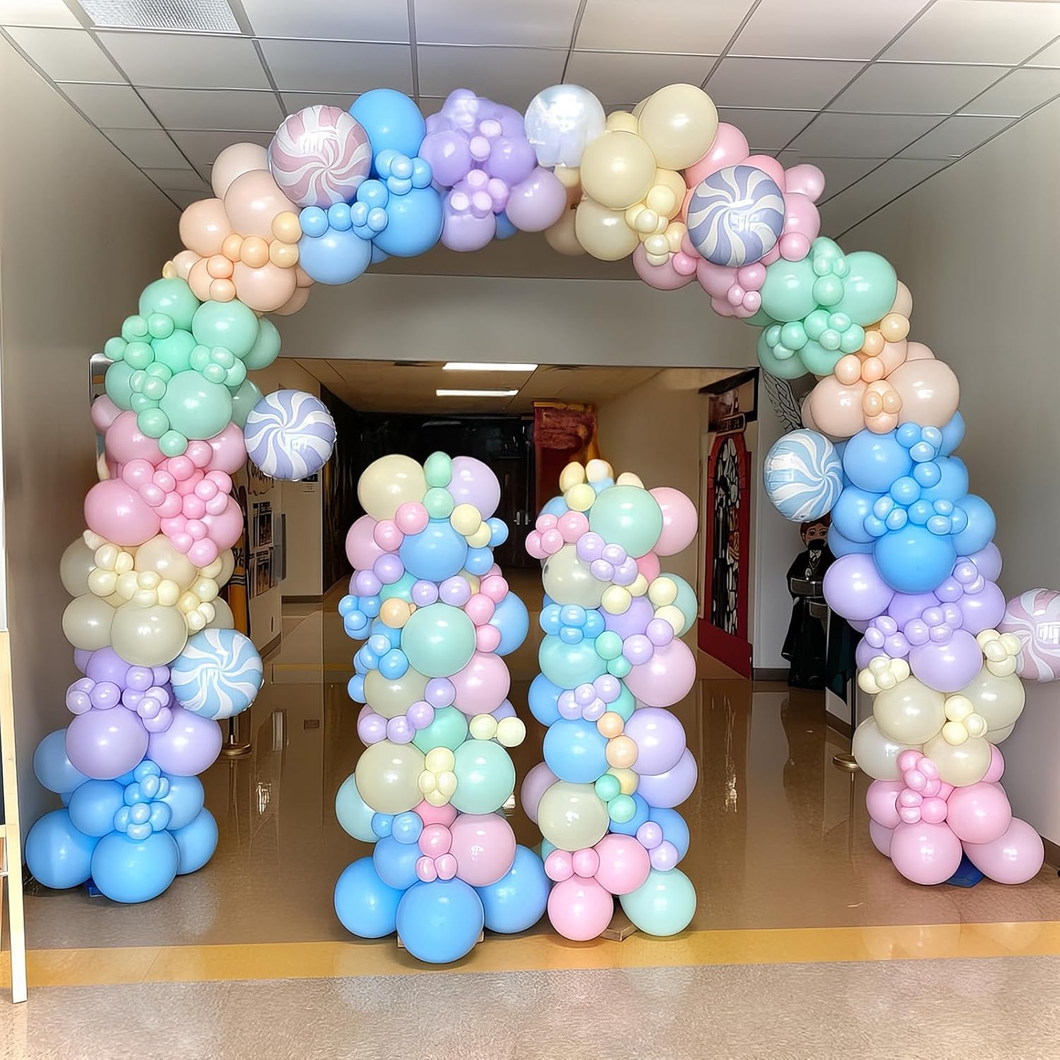 Pastel Rainbow Balloons 12 Inch Decor Set