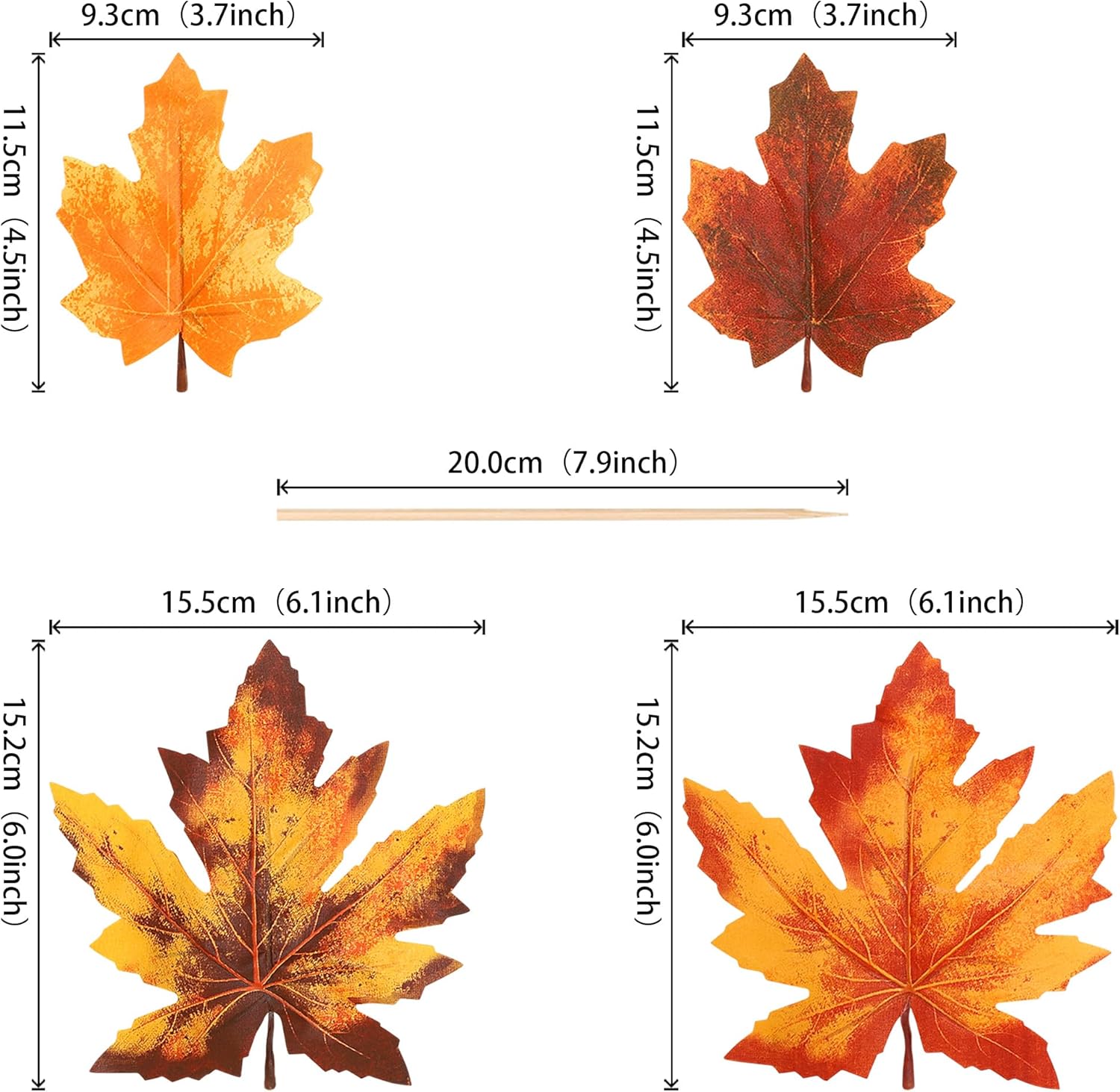 16 PCS Maple Leaf Centerpiece Sticks for Autumn Fall Parties