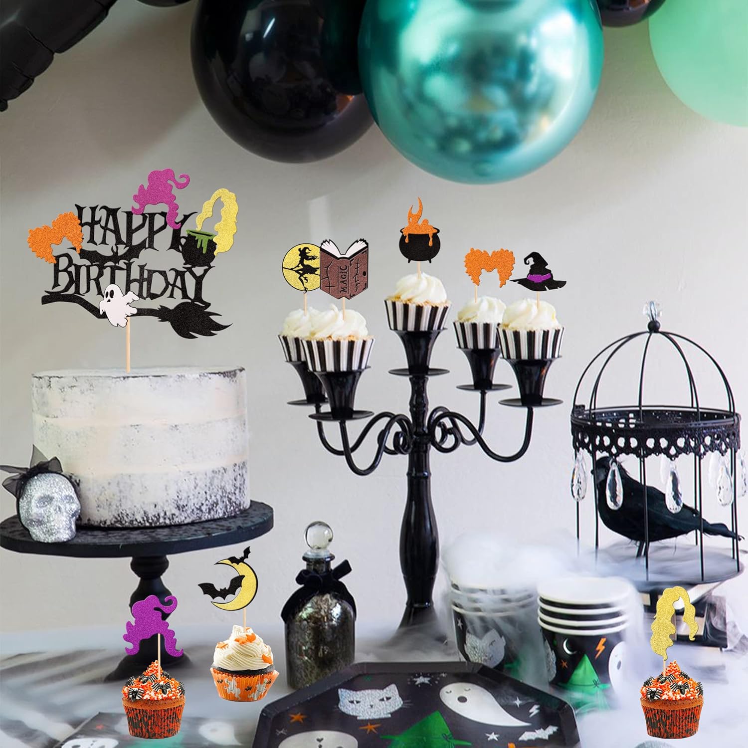 25 pcs Hocus Pocus Halloween Cupcake Toppers