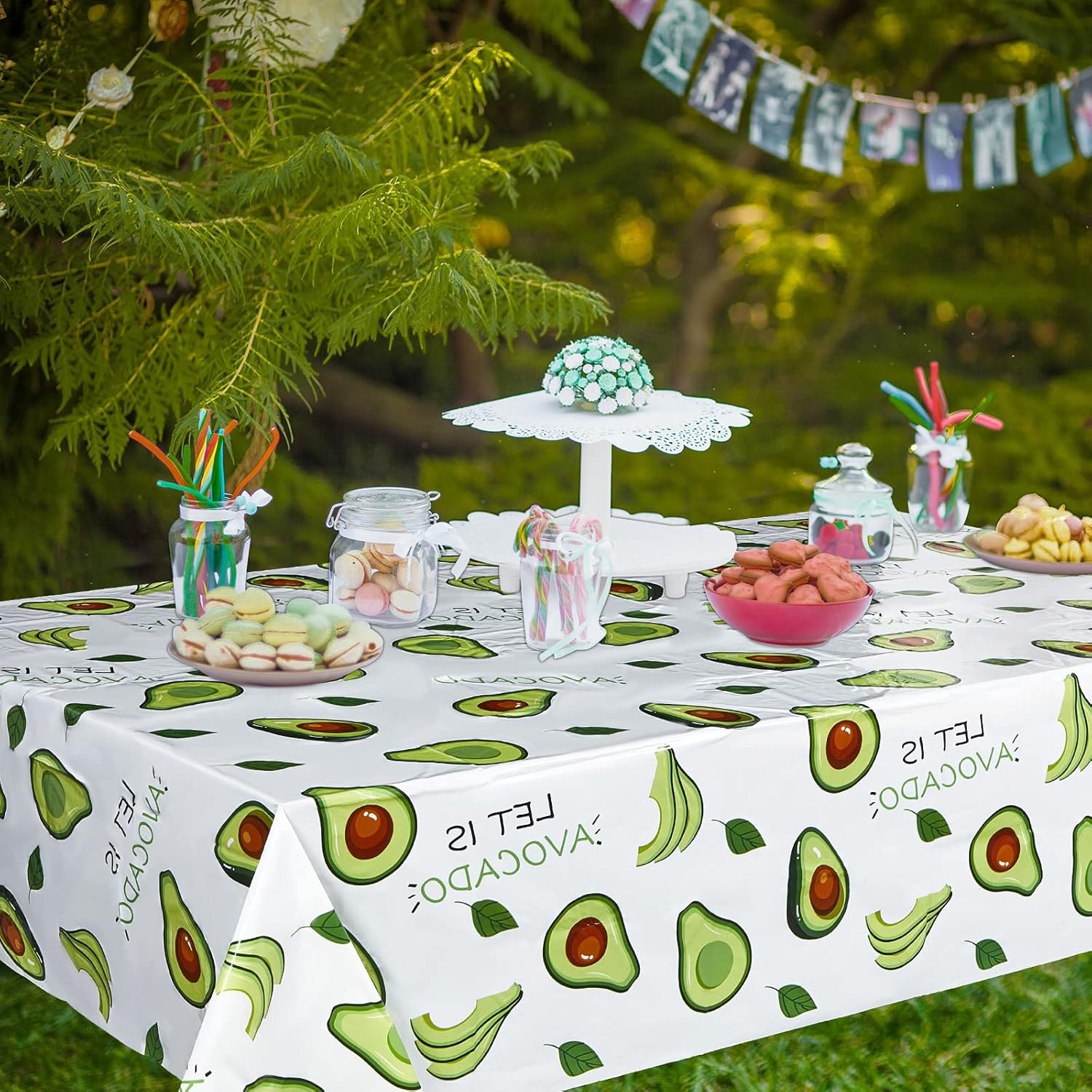 2 Pieces Avocado Tablecloths Birthday Party Decorations