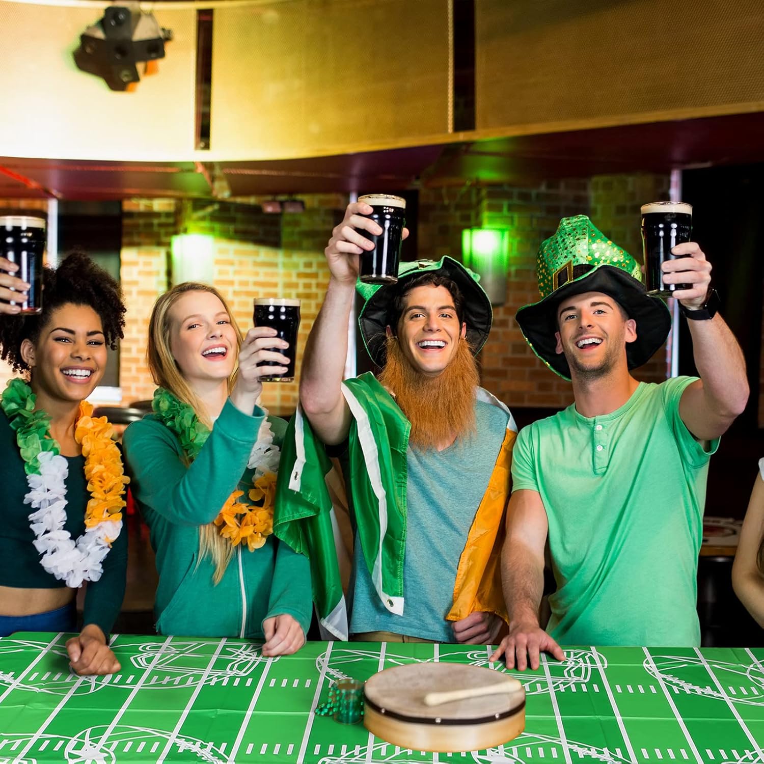 Irenare Football Themed Tablecloths 6 Sheets Set