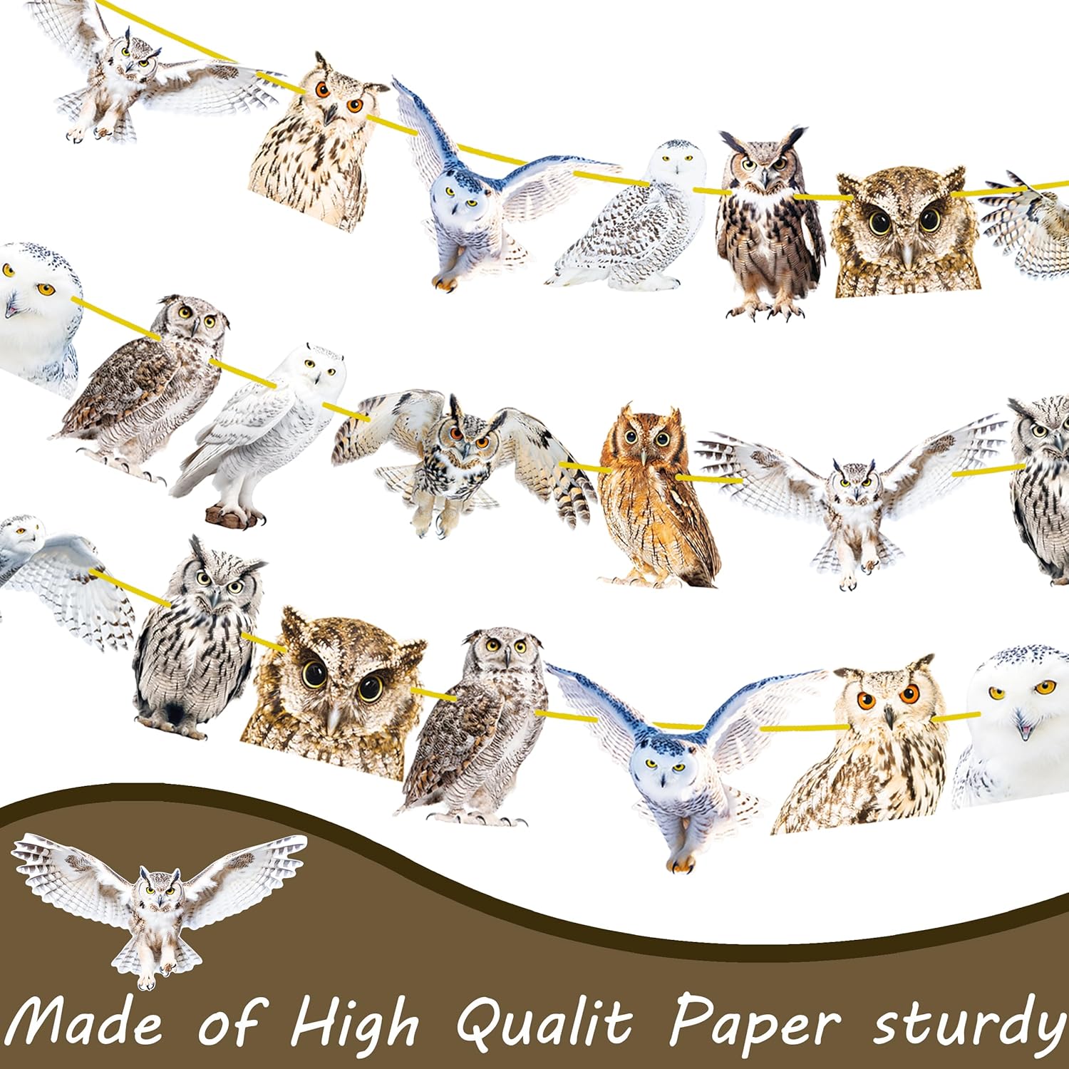 4pcs Owl Theme Banners for Party Decorations