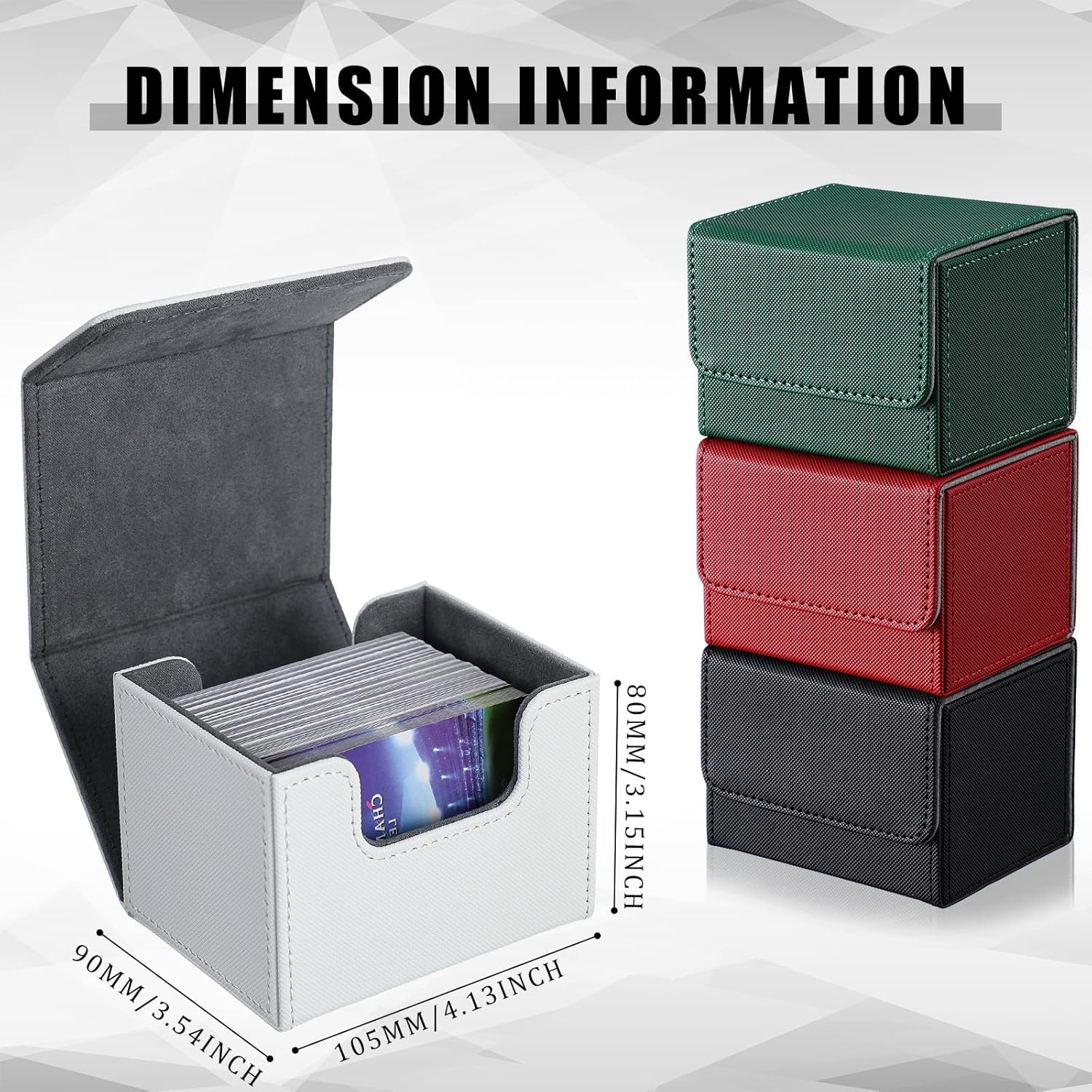 Yookeer 4 Piece Card Deck Storage Box Set