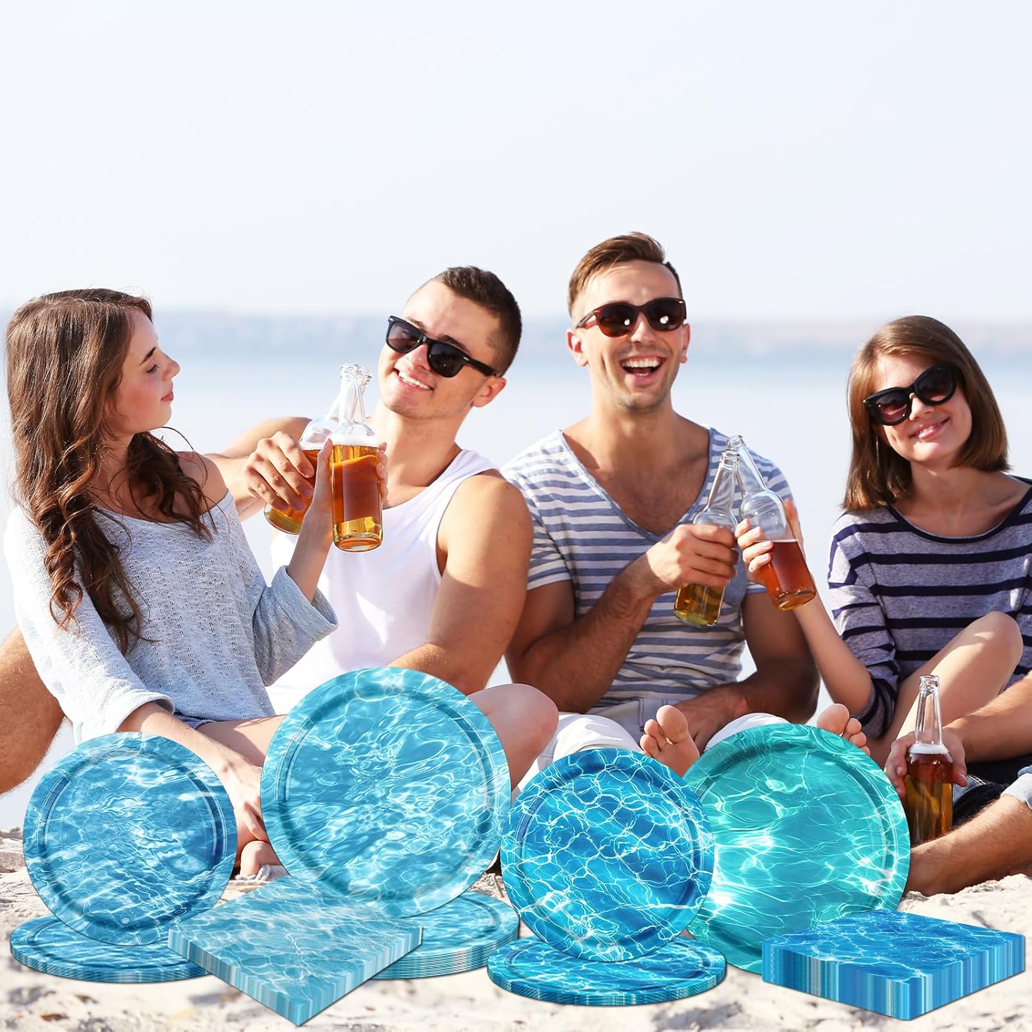 Ocean Themed Party Decor Tableware Set 60pcs