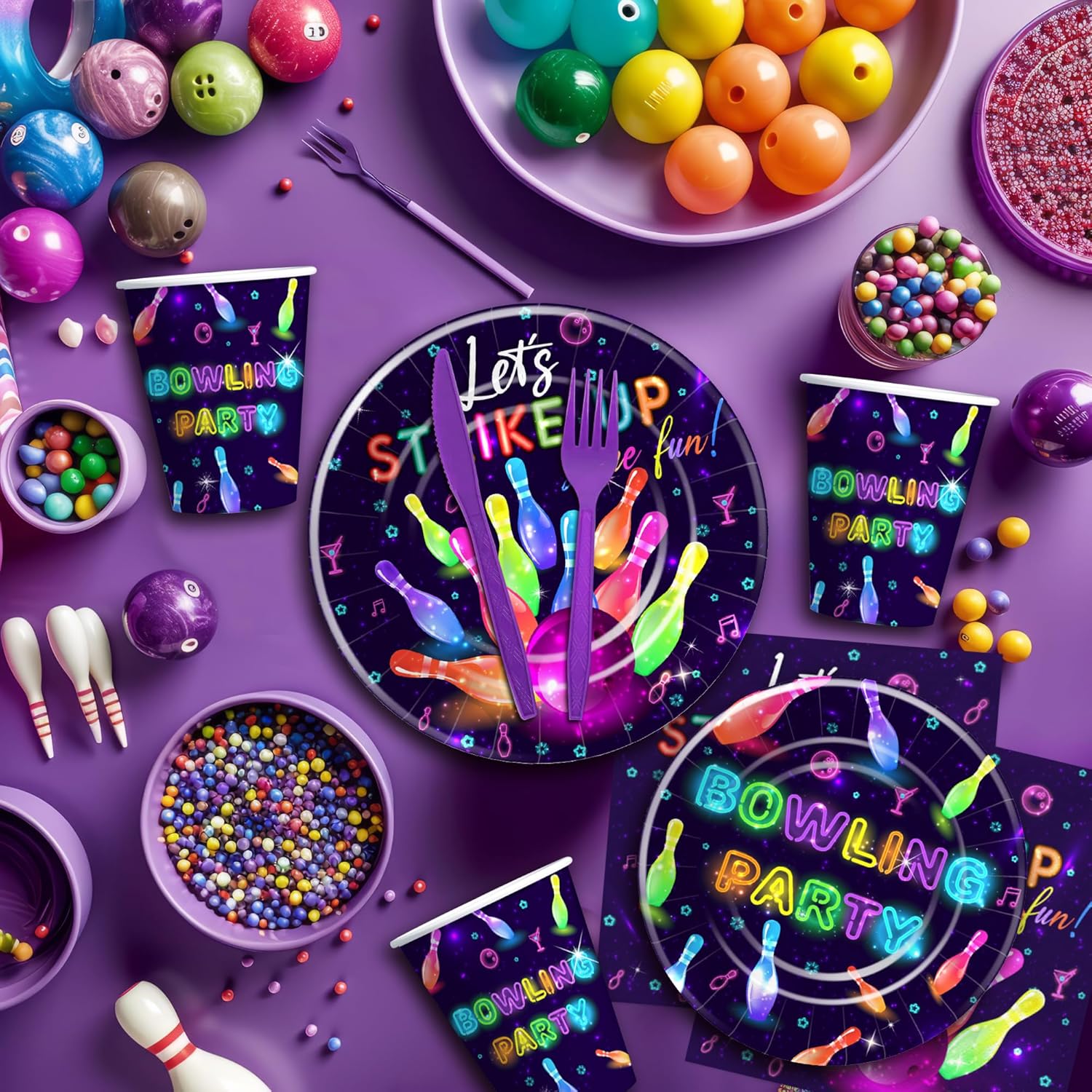 Bowling Party Decorations for 24 Guests