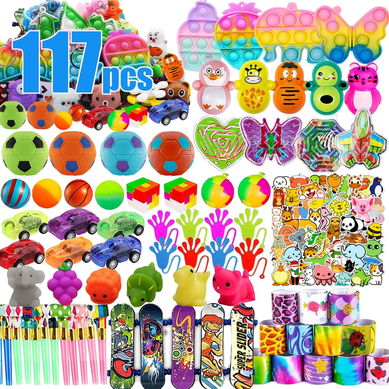 117 Pcs Kids Party Favors Toy Set