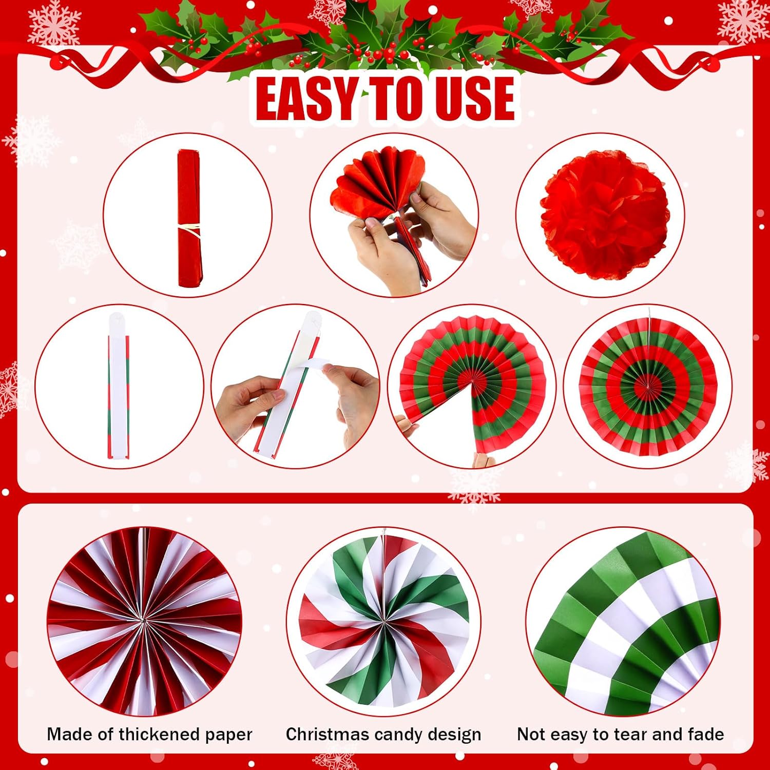 Outus 21 Pcs Christmas Candy Hanging Decorations Set