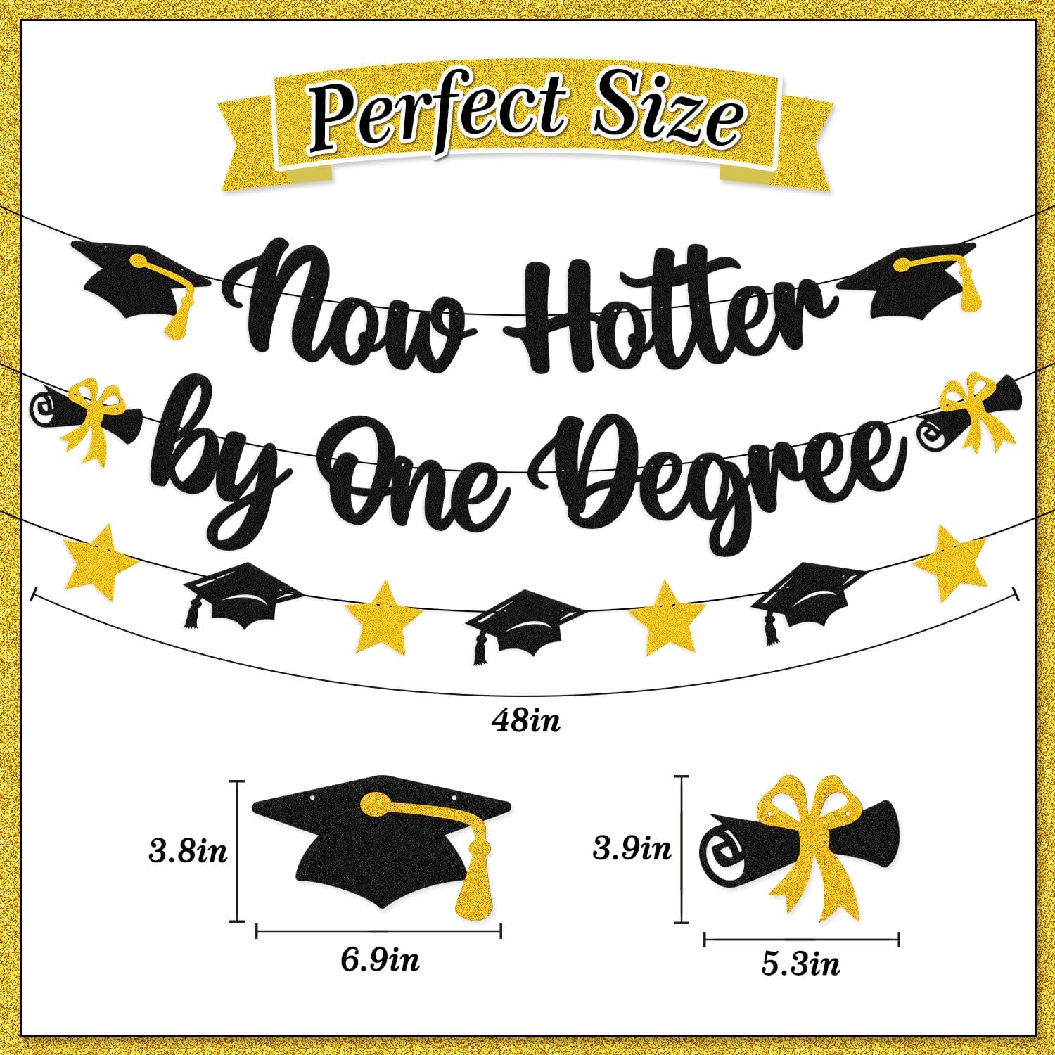 Now Hotter by One Degree Graduation Banner Class of 2025