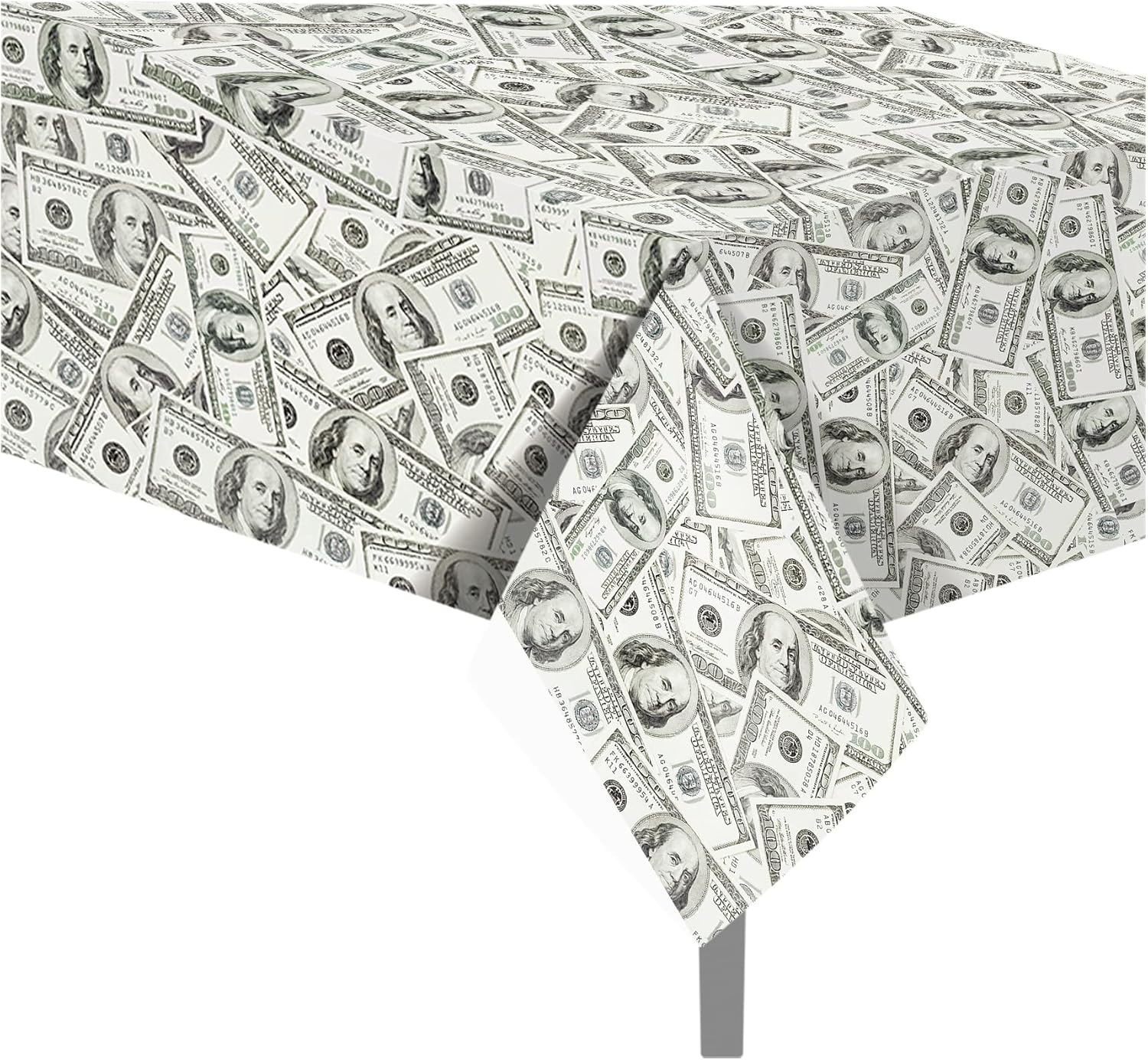 Dollar Birthday Party Tablecloths 2 Pcs 54x87In Disposable Plastic