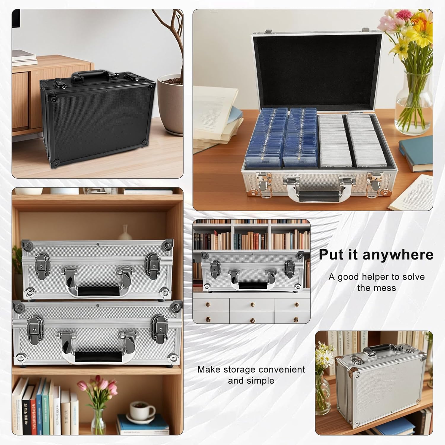 Large Capacity Top Loader Storage Box for 2500 Sports Cards