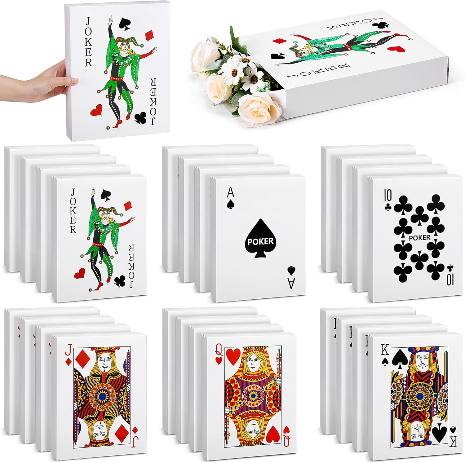 24 Pcs Casino Poker Card Centerpieces Party Decorations