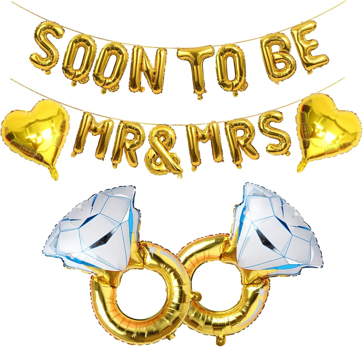 SHUNTAI Gold Engagement Party Balloon Decorations