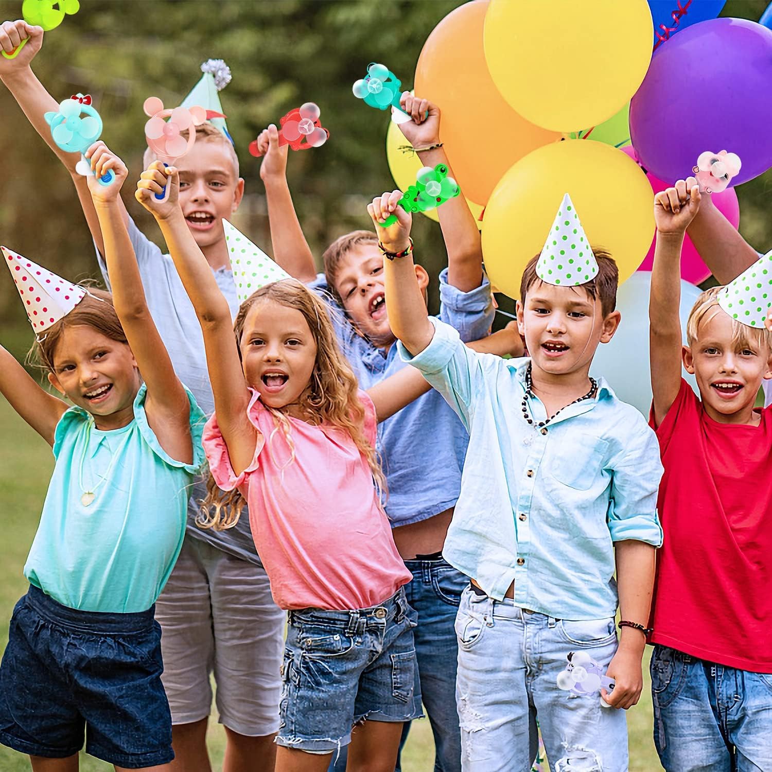 Vileafy 12 Summer Party Favors for Kids 8-12 - Handheld Fans