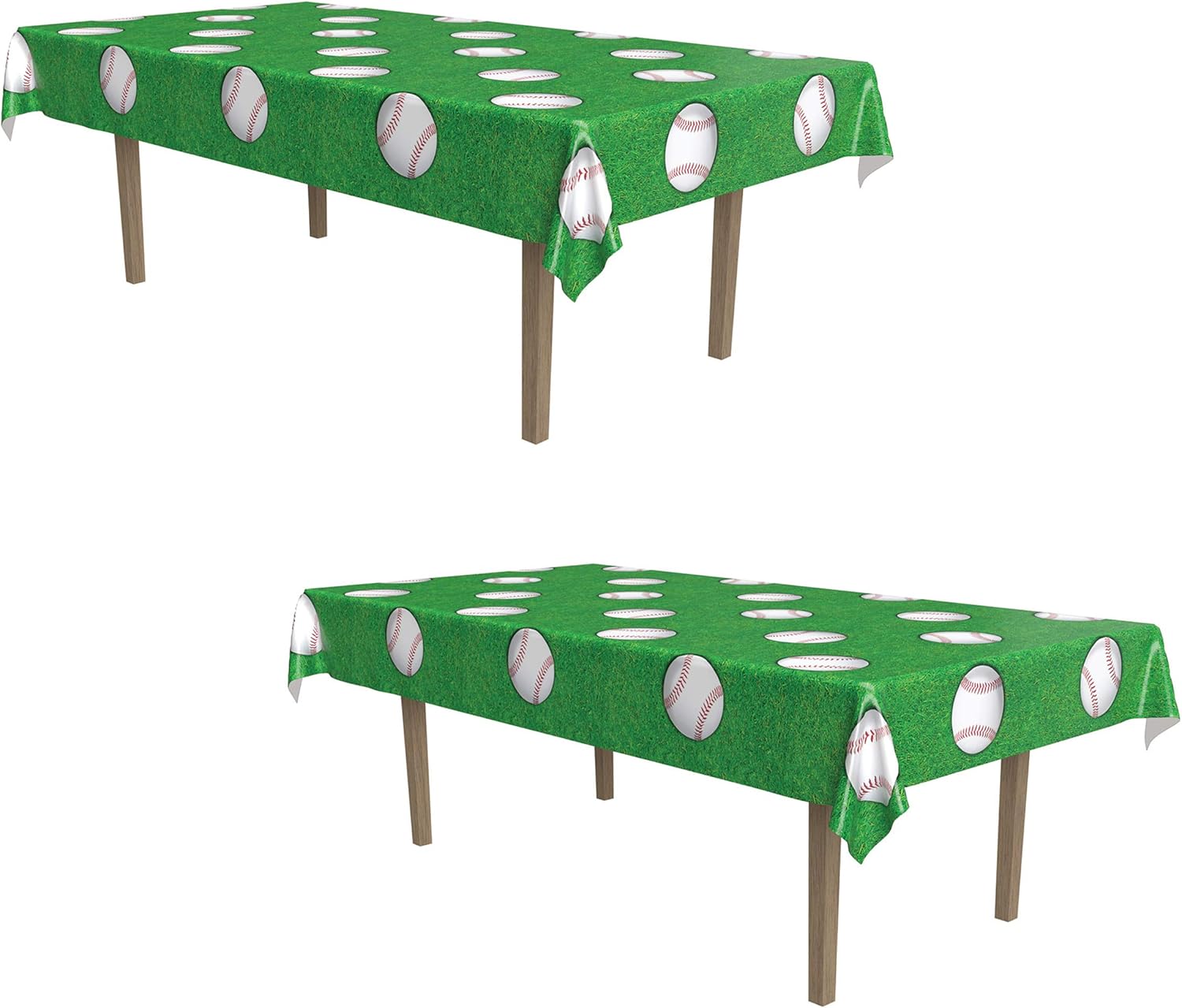 Beistle Baseball Table Covers 54 x 108 2 Piece