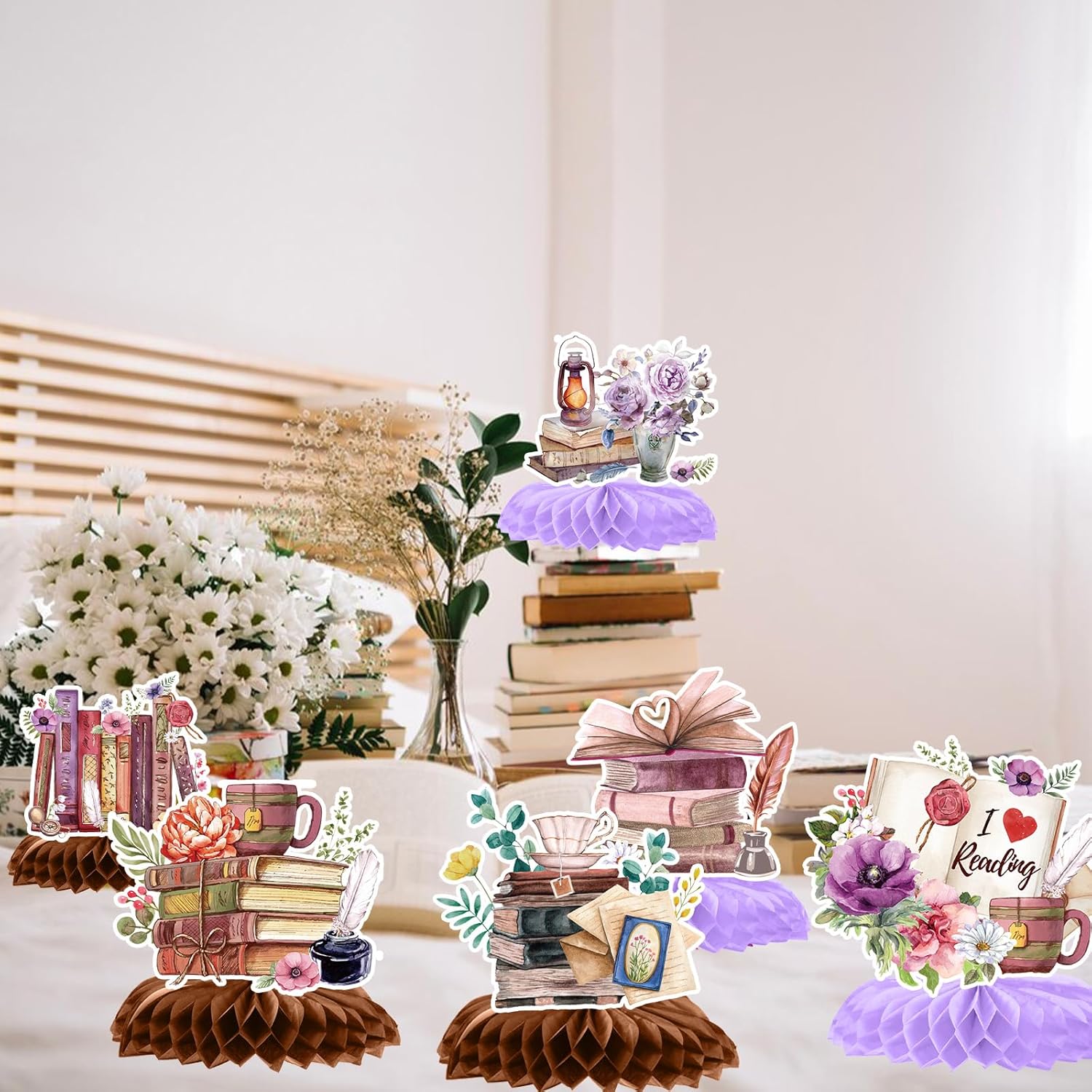 Lovarywow Book Themed Party Decorations 9PCS