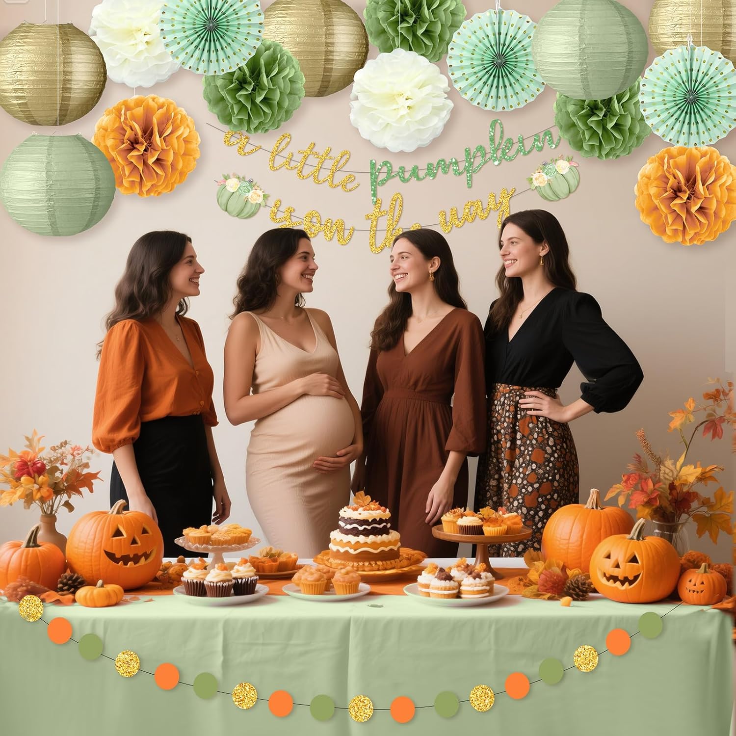 Little Pumpkin Baby Shower Decoration Set 15 Pcs