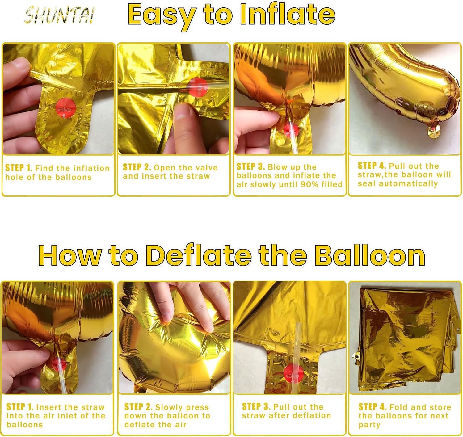 SHUNTAI Gold Engagement Party Balloon Decorations
