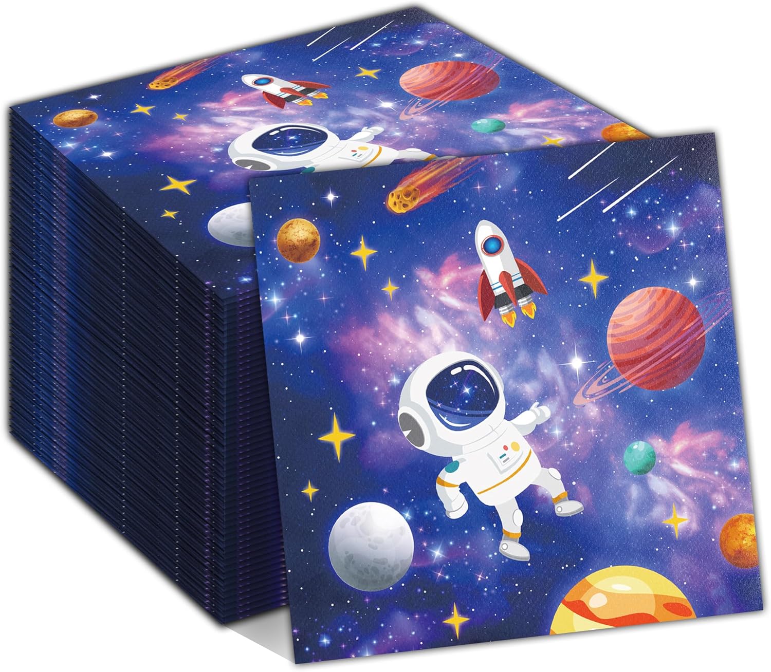 40Pcs Outer Space Themed Party Napkins