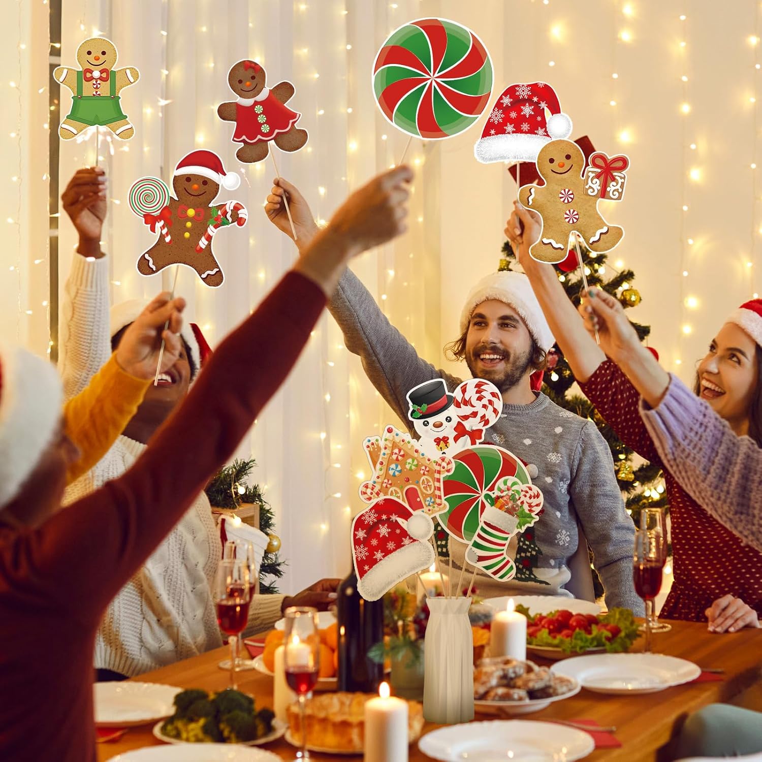 Soaoo 36 Pcs Christmas Vase Filler Sticks Decorations