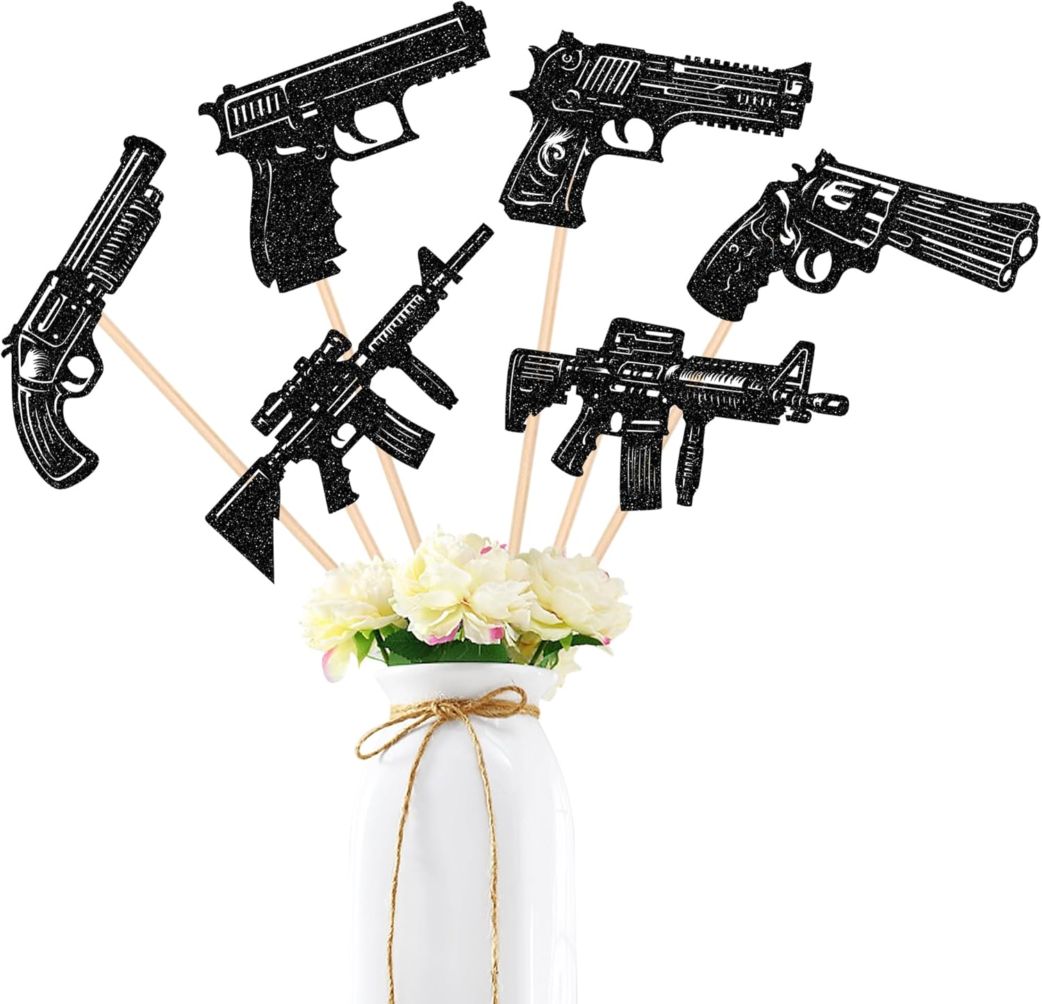 12PCS Gun Centerpiece Sticks for Party Decorations