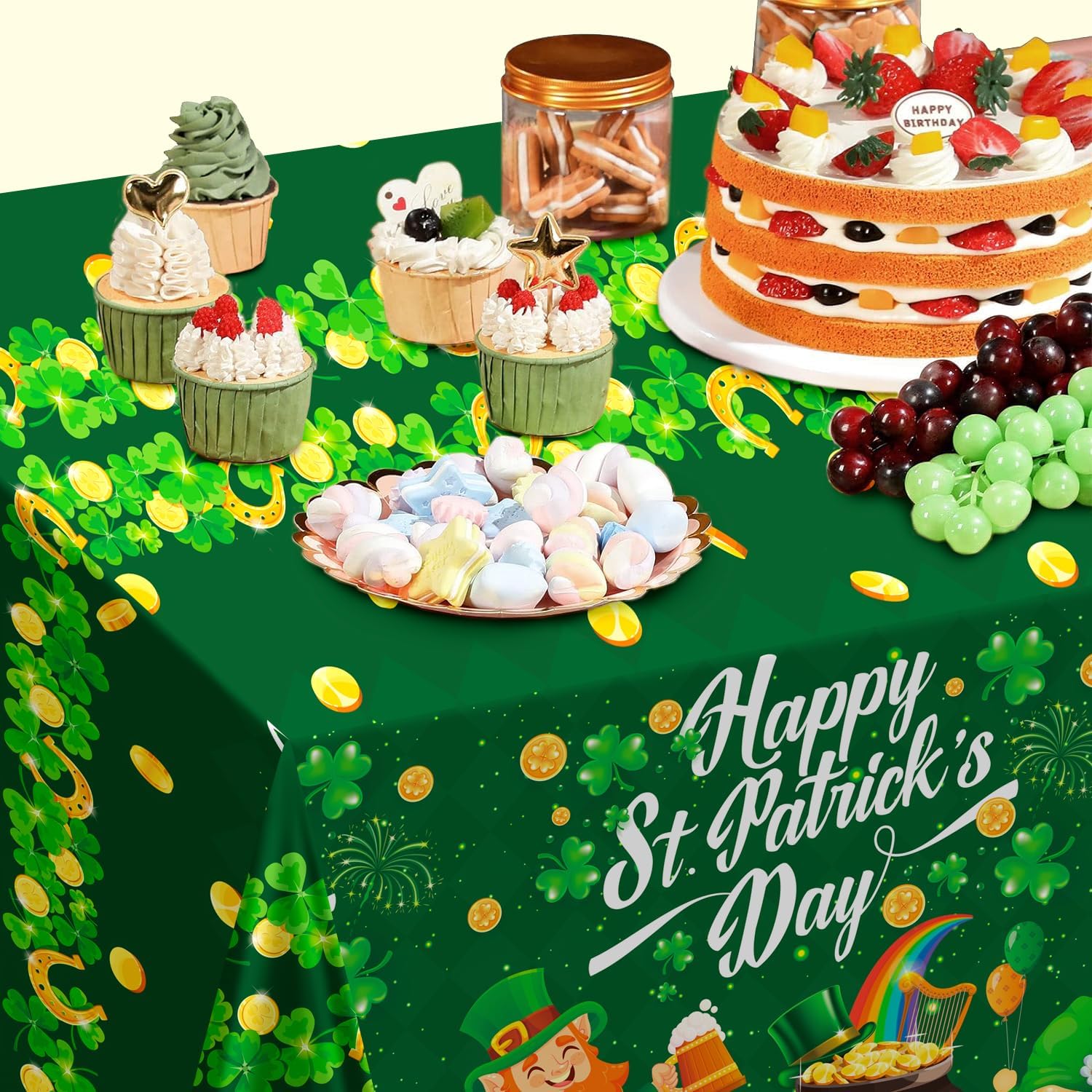 St Patricks Day Tablecloth Set 3pcs
