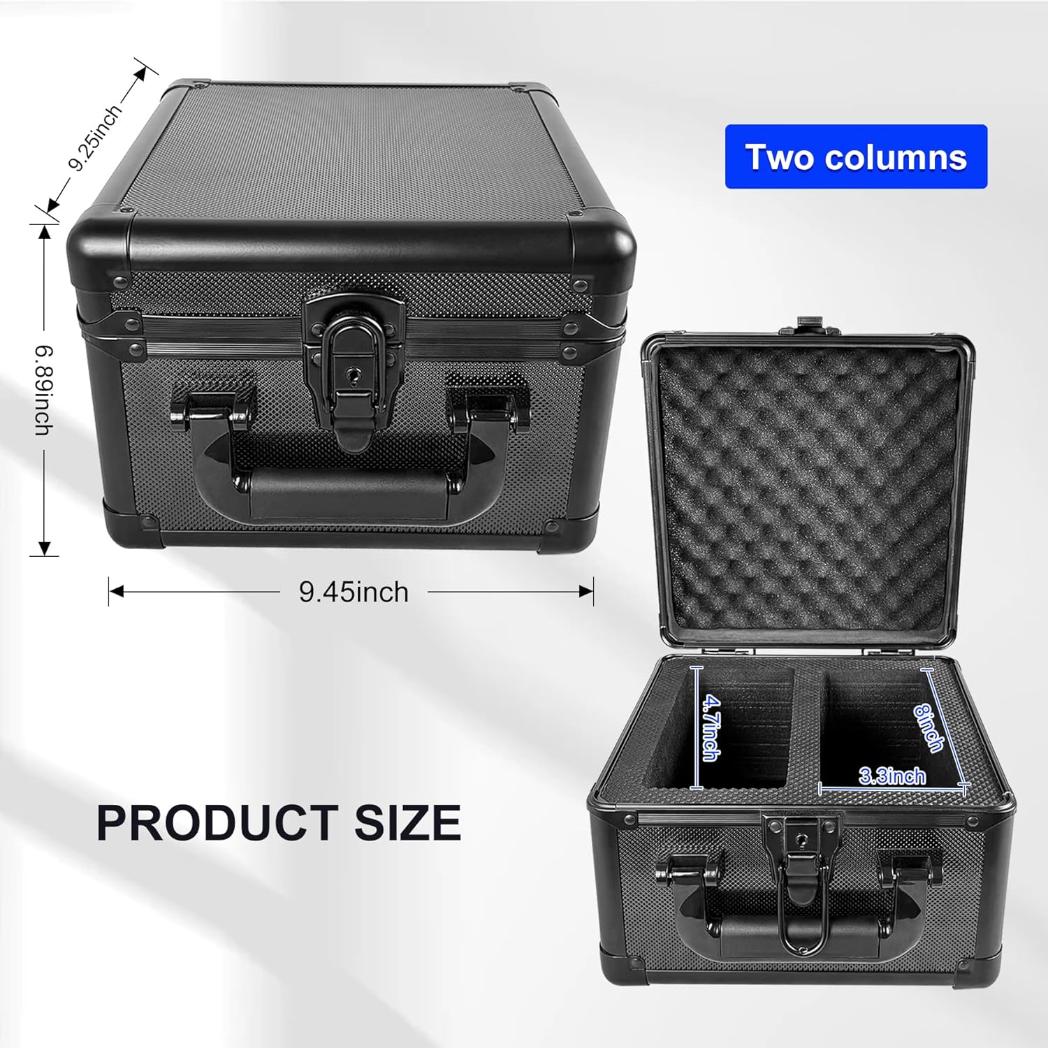 Aluminum Alloy Graded Card Storage Box with Silver Finish