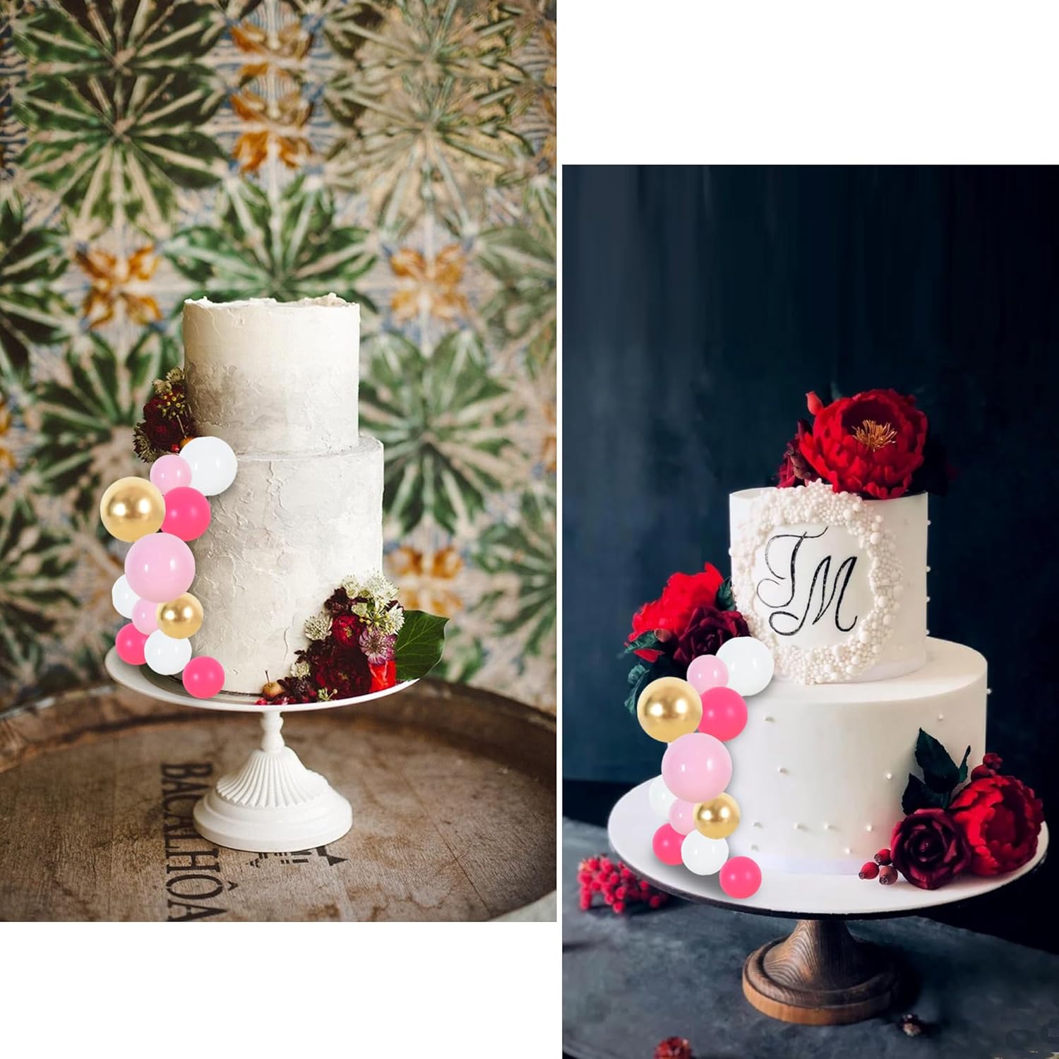BEISHIDA 40 Pcs Foam Cake Toppers with Sticks