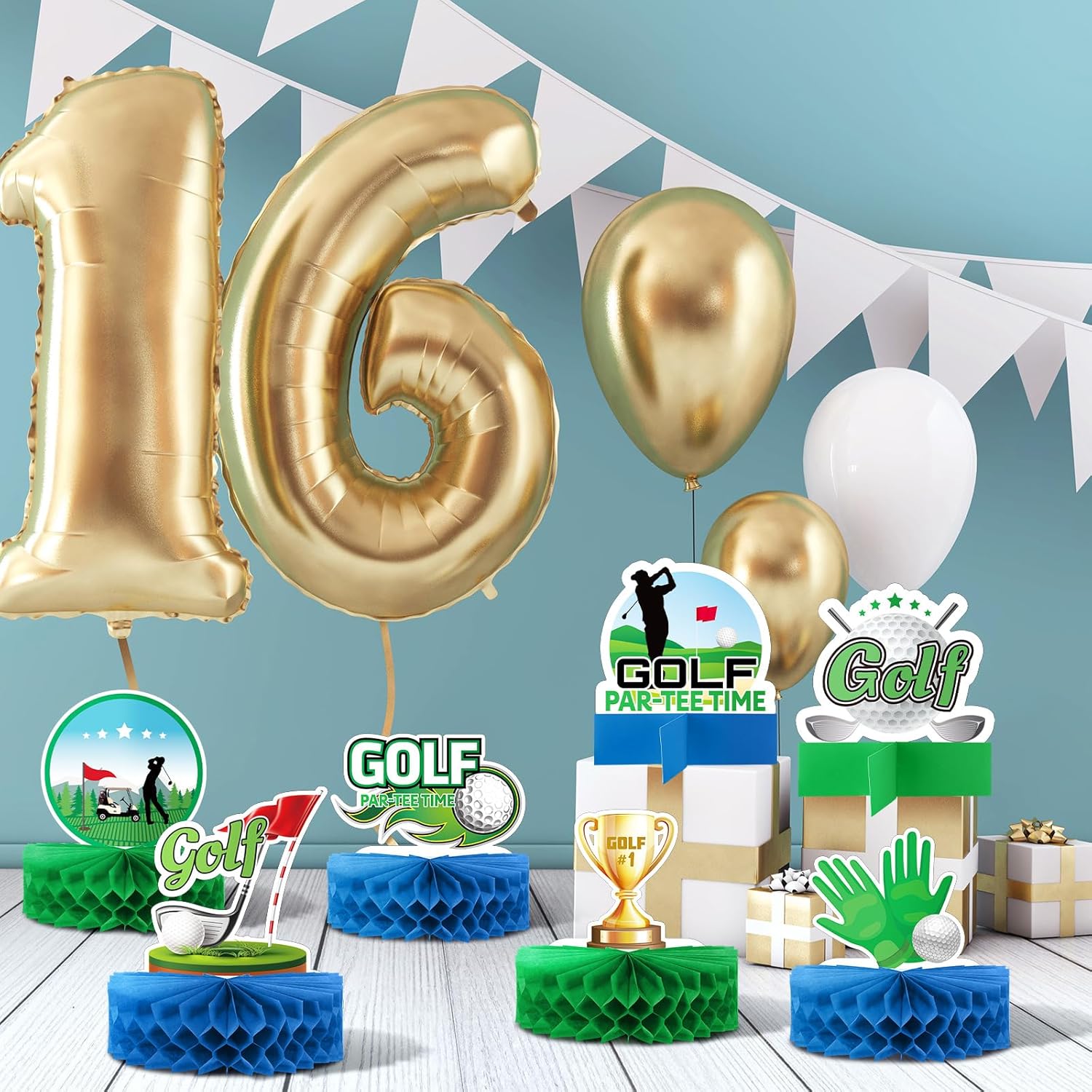 Teling 12 Piece Golf Party Centerpieces Set
