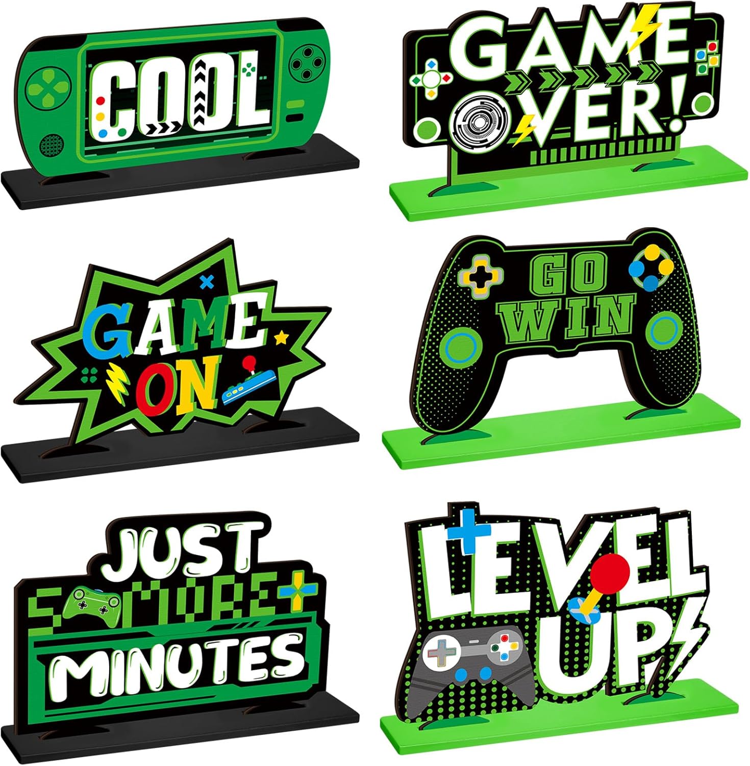 Geetery 6 Pcs Video Game Centerpieces for Tables