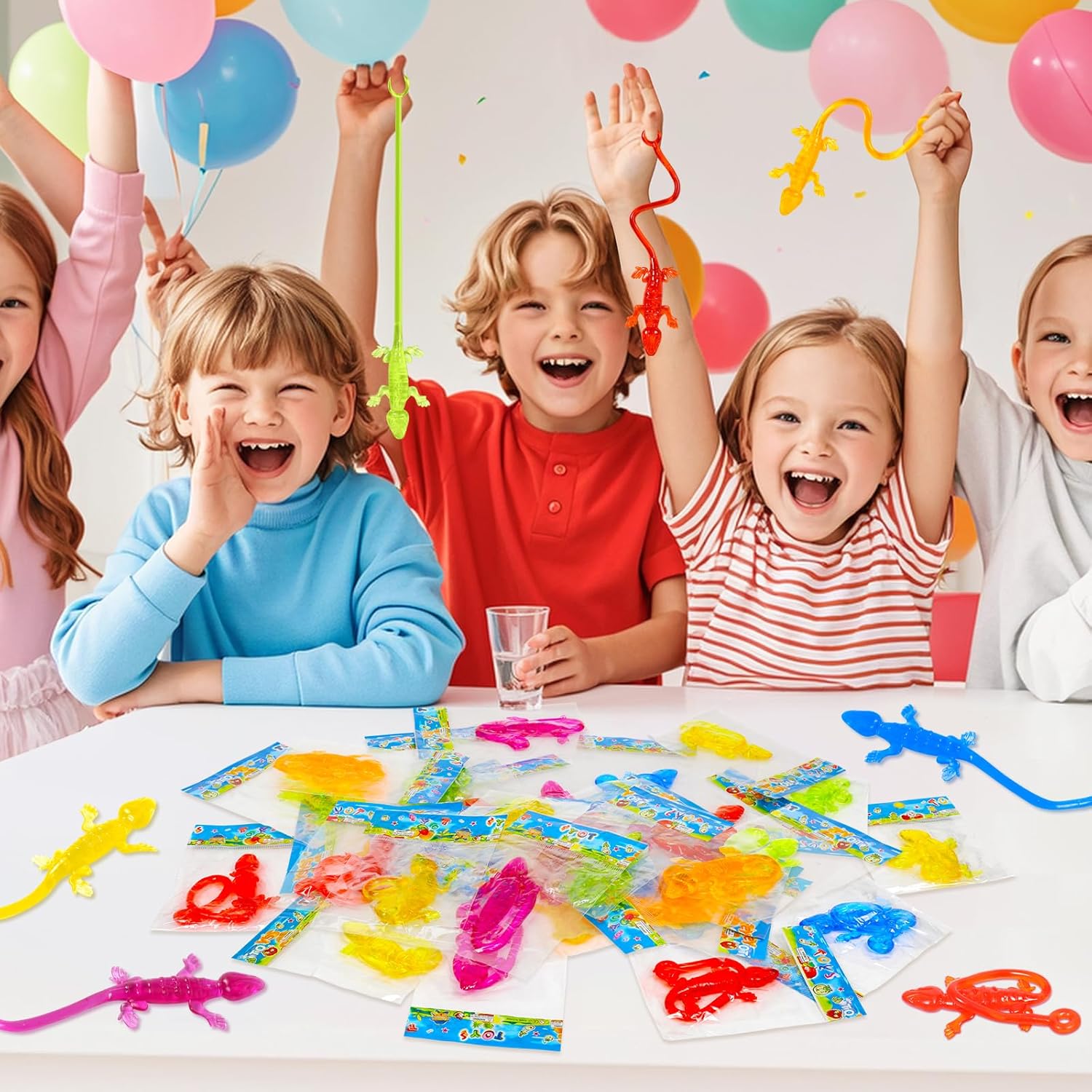 40pcs Sticky Gecko Toys Party Favors for Kids