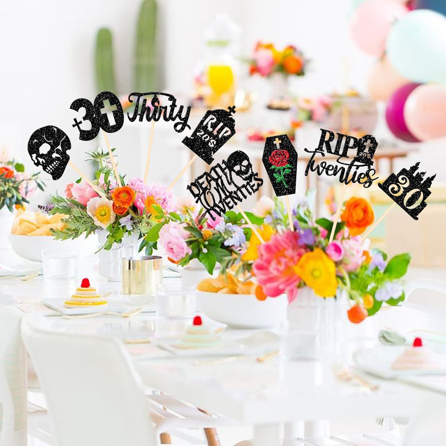 16 pcs Death to My 20s Centerpiece Sticks