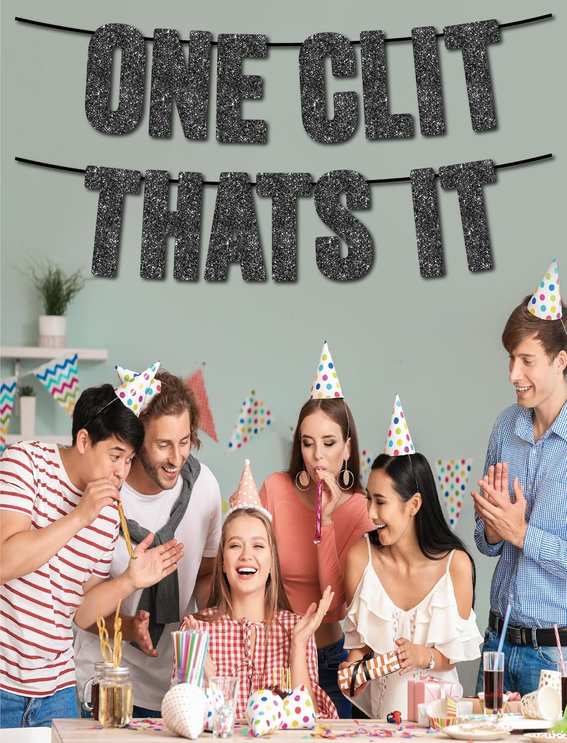 Pre-Strung Funny Bachelor Party Banner - No DIY Needed