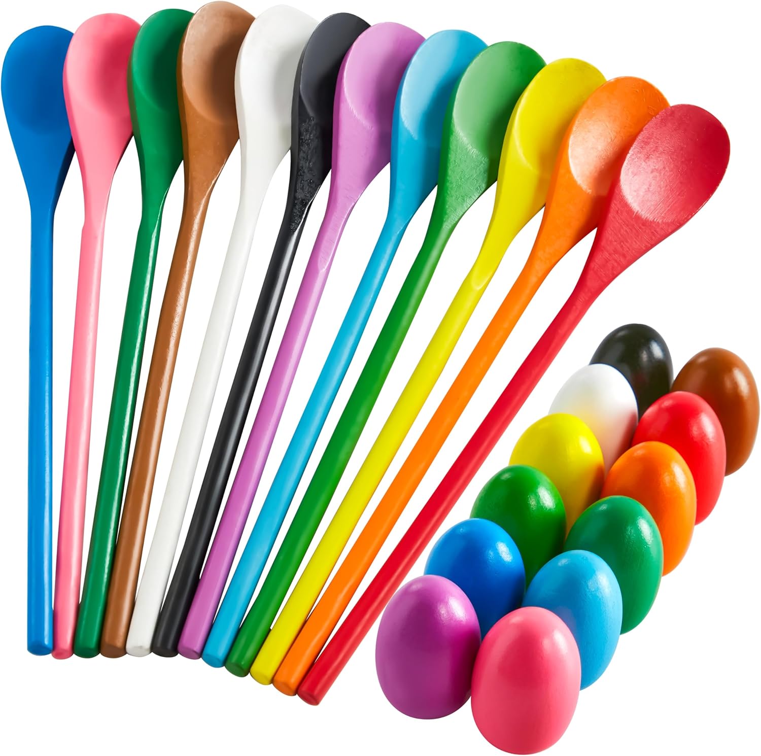 JOYIN 24 Piece Easter Egg and Spoon Race Set for 12 Players