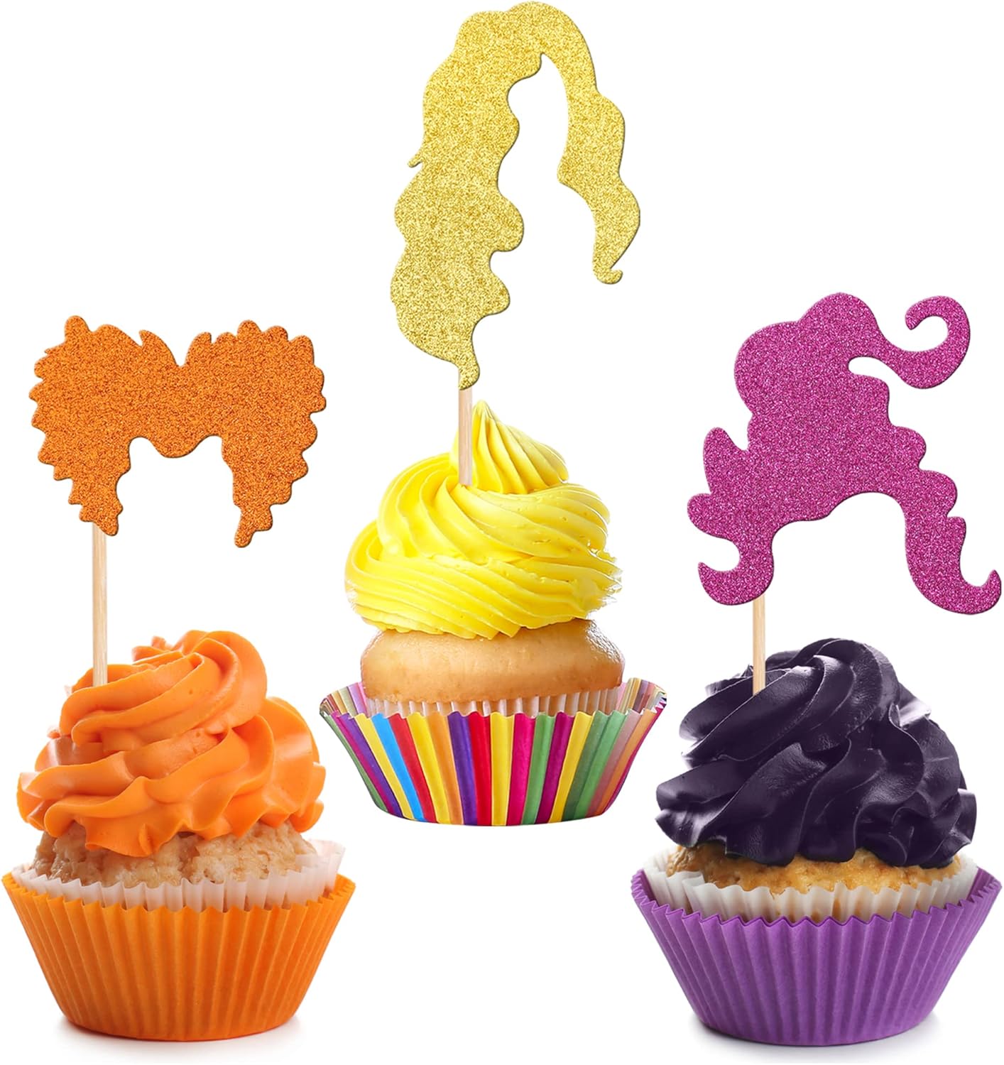 36 PCS Halloween Hocus Pocus Cupcake Toppers