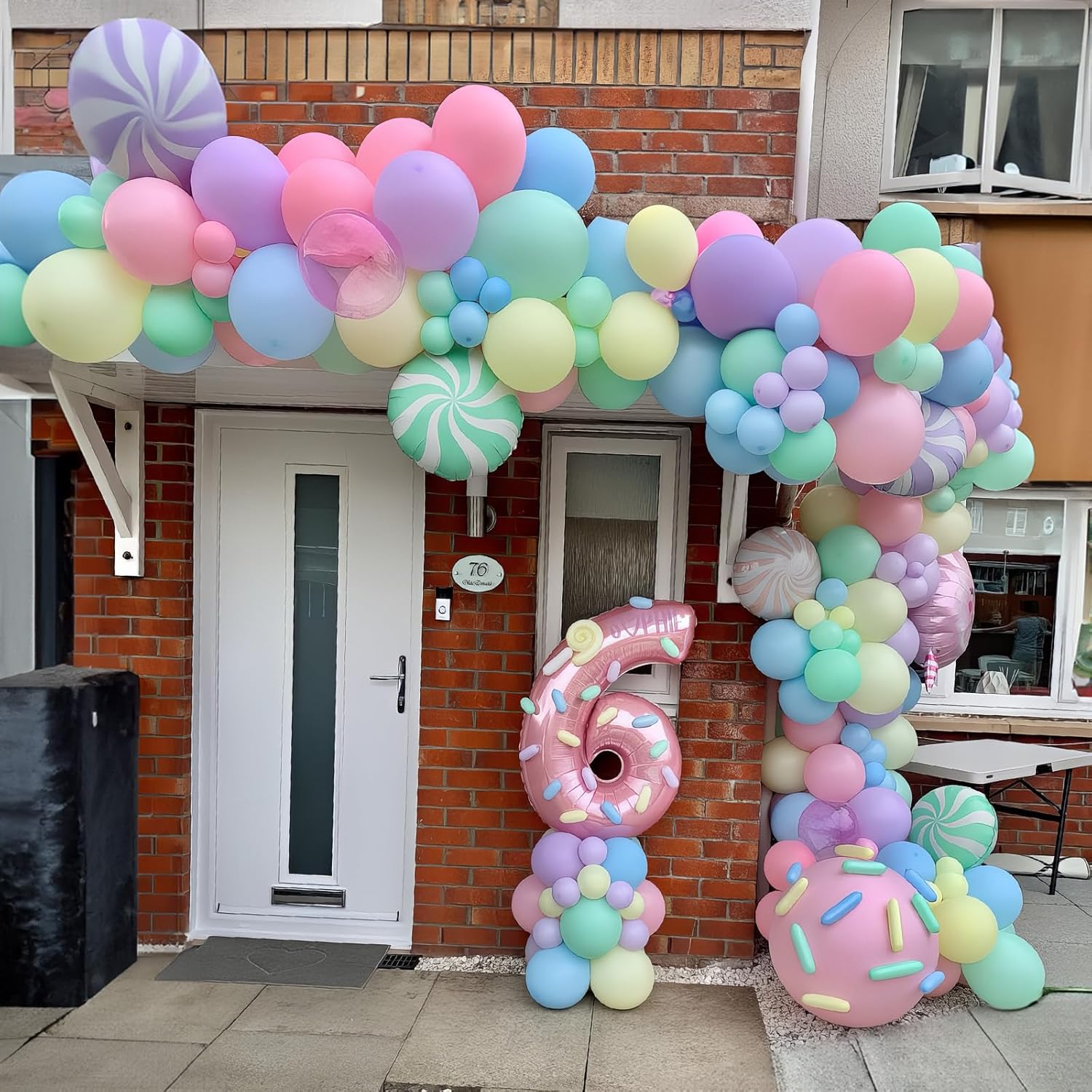 Pastel Rainbow Balloons 12 Inch Decor Set