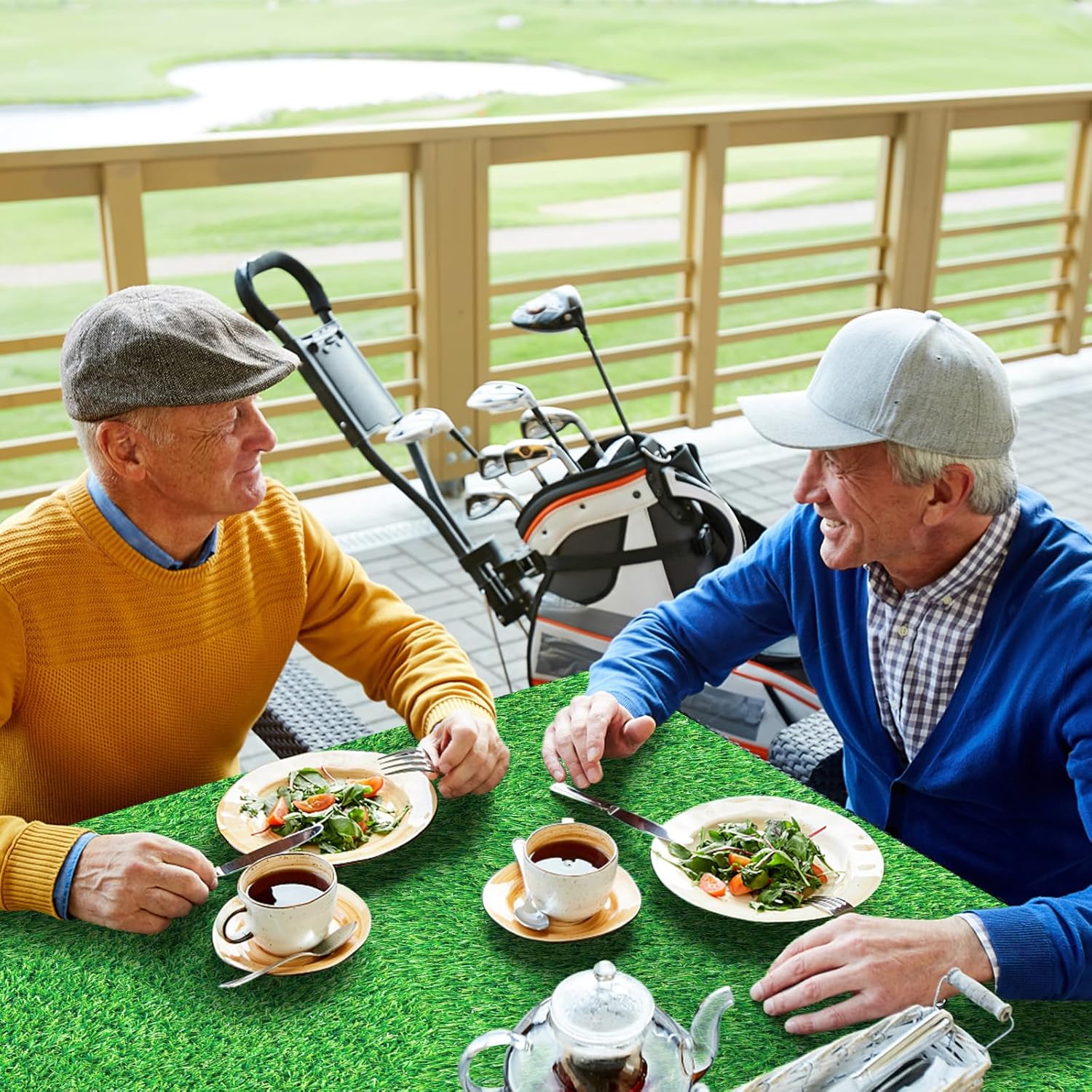 3 Pack Golf Themed Plastic Tablecloths 54x108 Inch