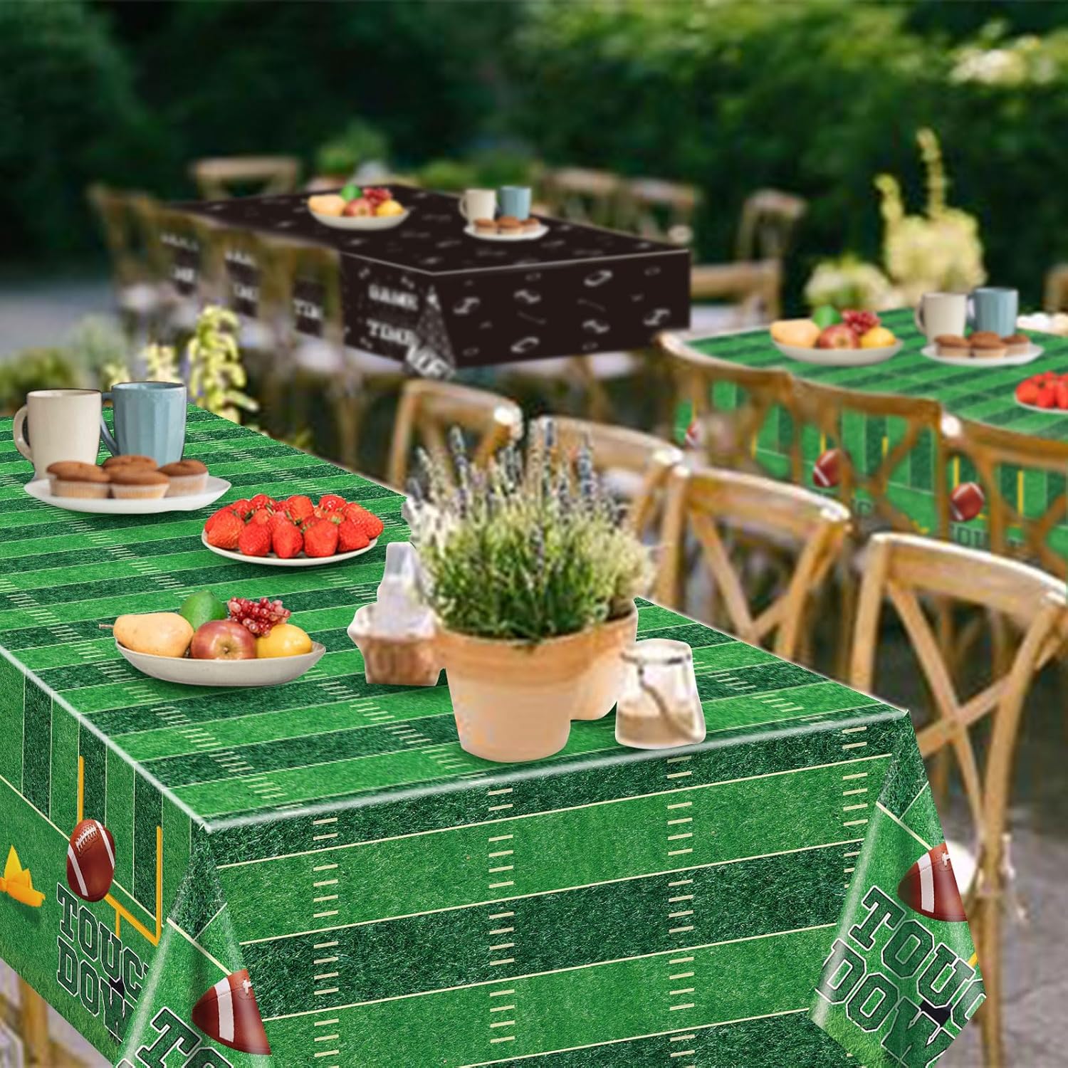 Yavxzvbw Football Tablecloth Set 54x108 Inch 2 Pack