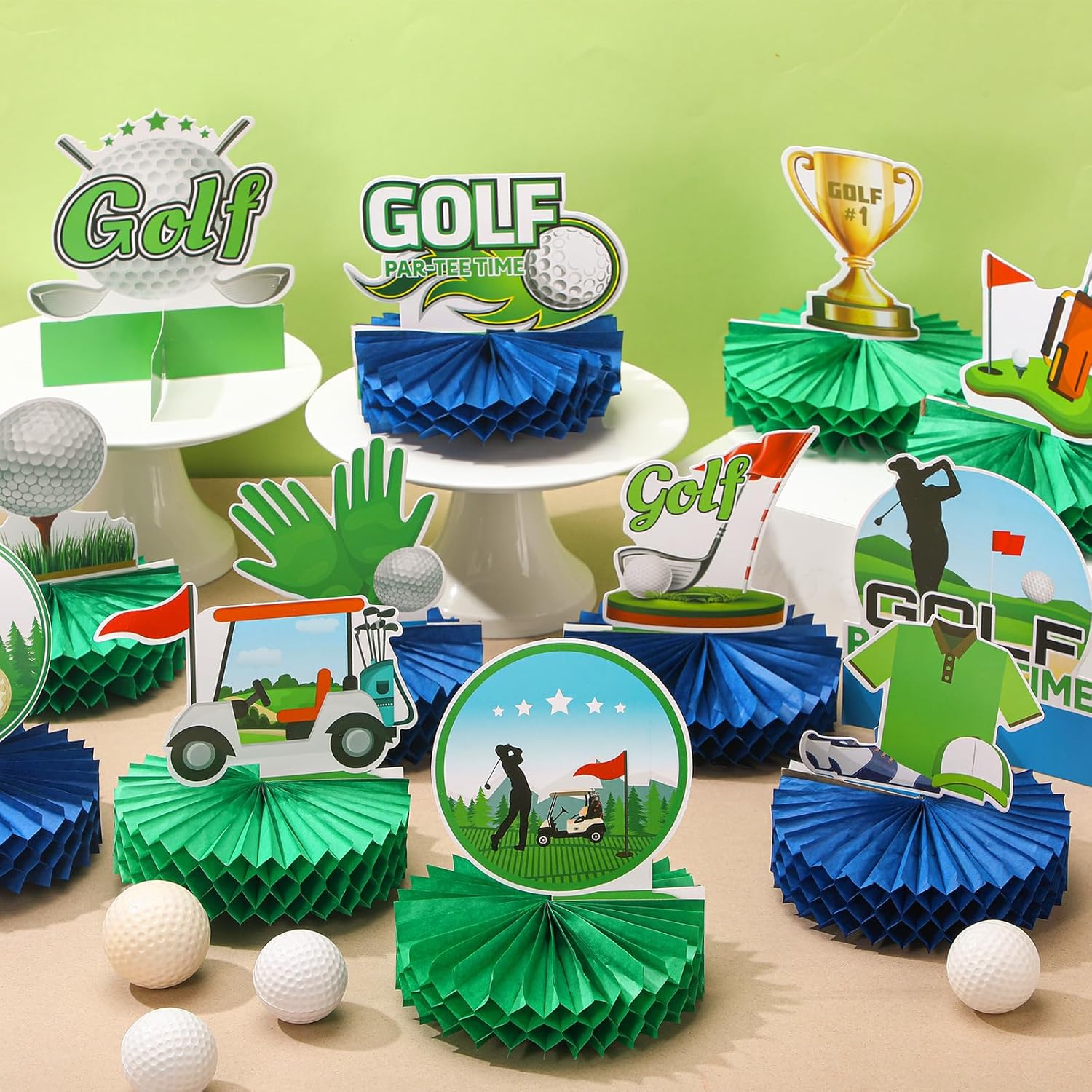 Teling 12 Piece Golf Party Centerpieces Set