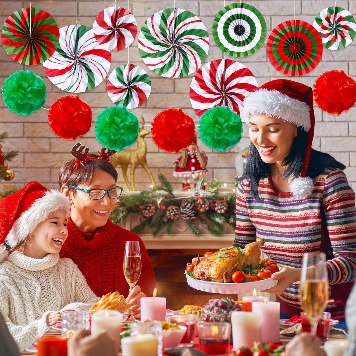 Outus 21 Pcs Christmas Candy Hanging Decorations Set