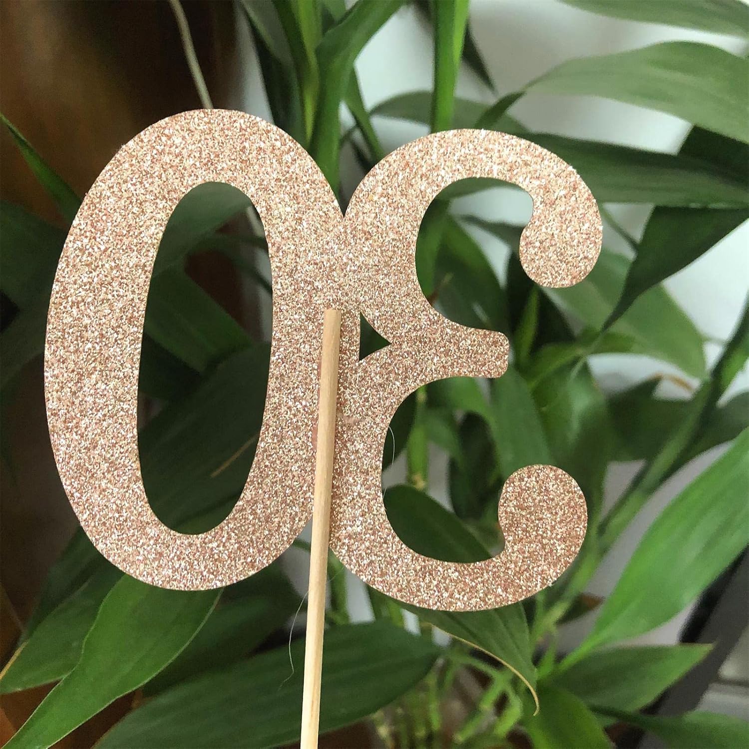 10-Pack Double Sided Glitter Rose Gold 30th Birthday Centerpiece Sticks