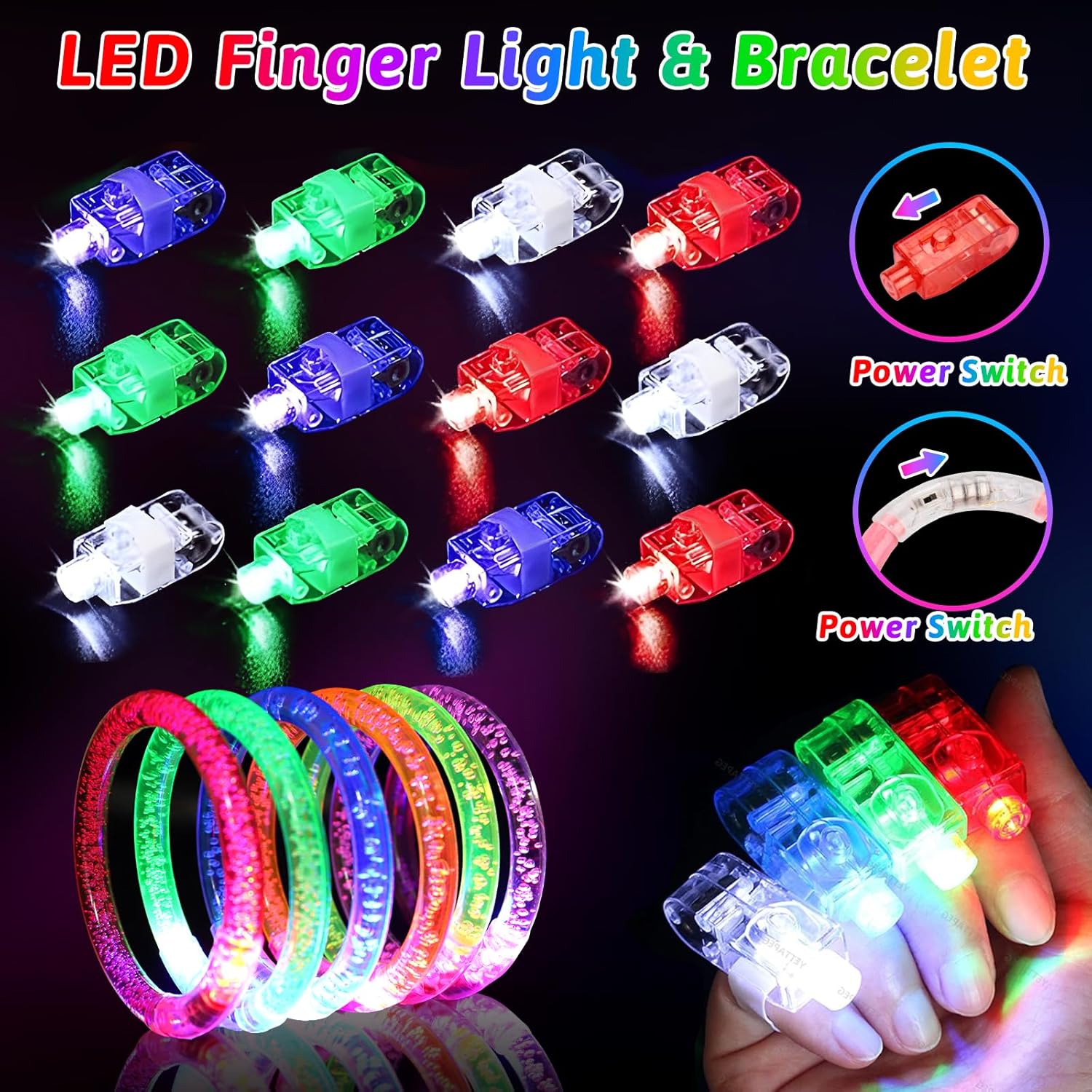 156PCS Glow in The Dark Party Supplies for Kids and Adults