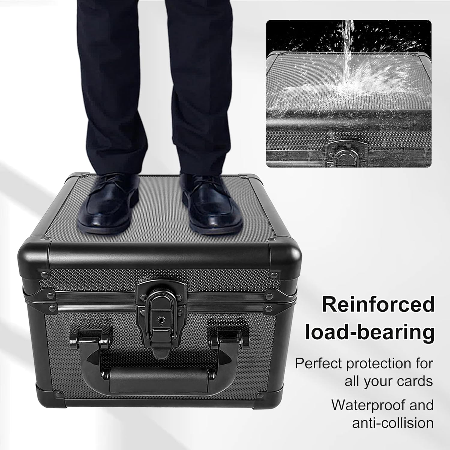 Aluminum Alloy Graded Card Storage Box with Silver Finish