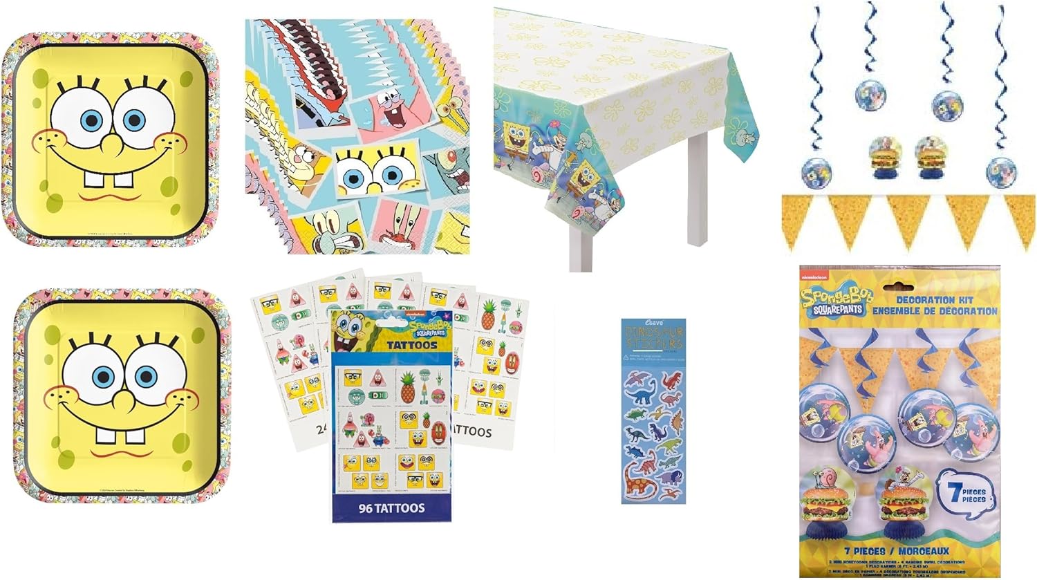 Spongebob Squarepants Birthday Party Supplies Bundle